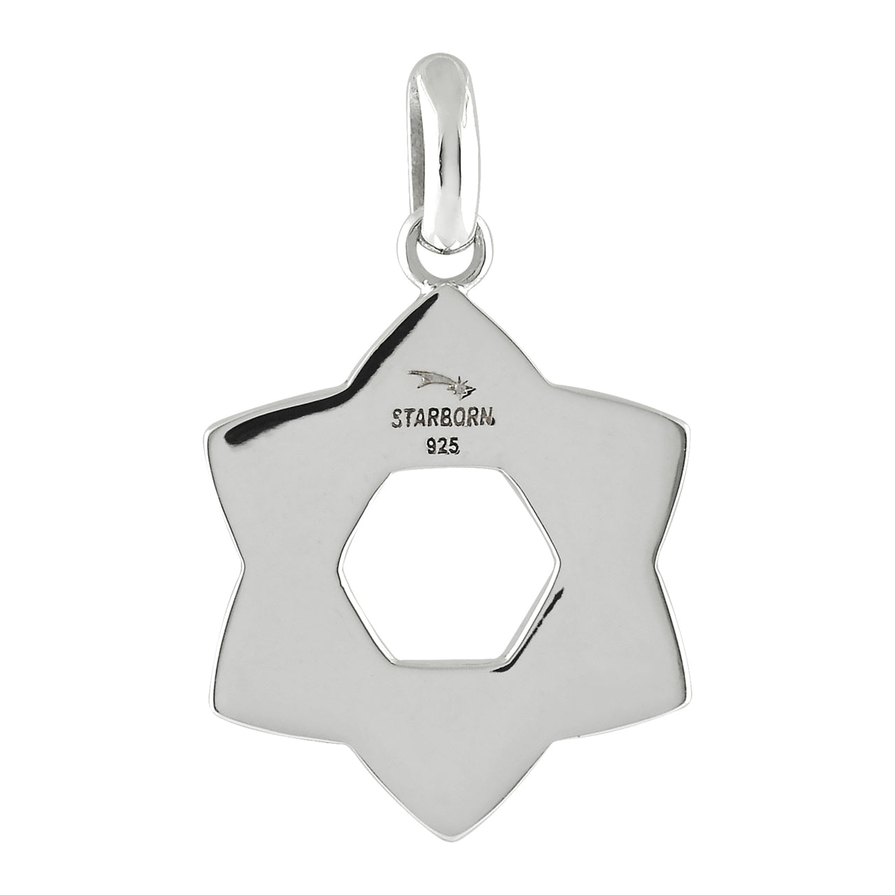 Starborn Abalone Shell 6-Point Knot Pendant in Sterling Silver