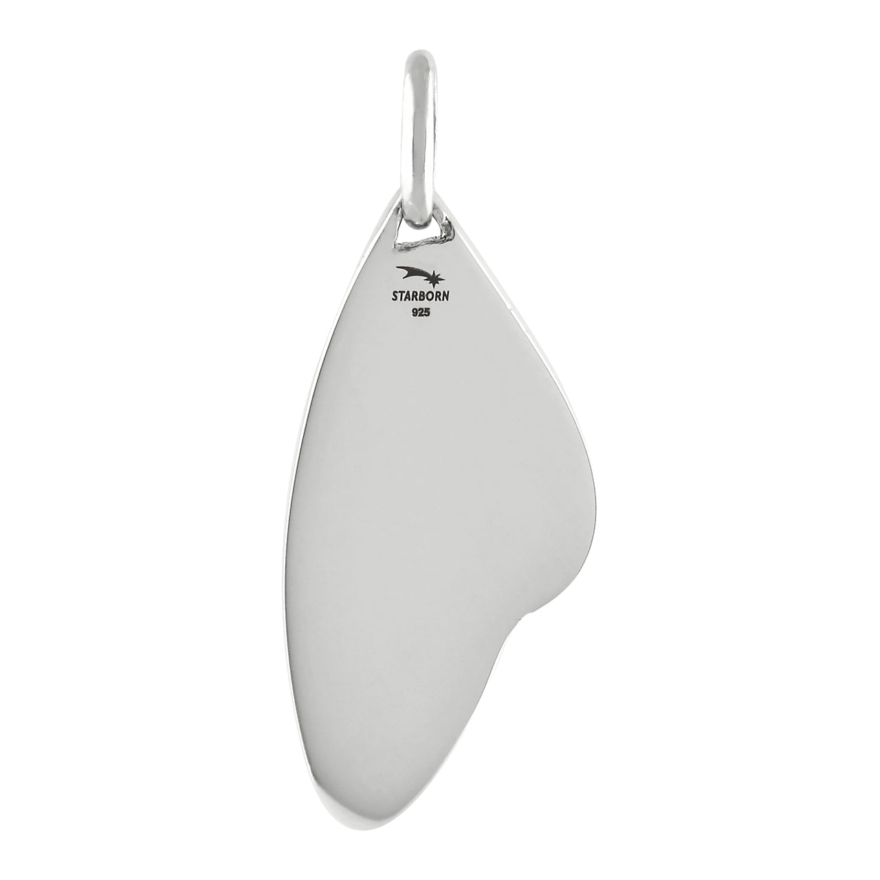 Starborn Gemstone Inlay Butterfly Wing Pendant in Sterling Silver
