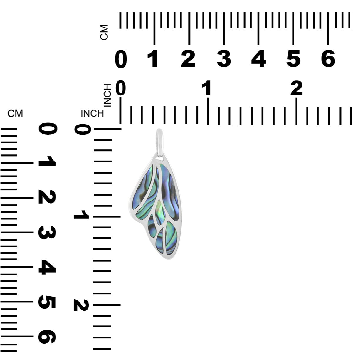 Starborn Gemstone Inlay Butterfly Wing Pendant in Sterling Silver