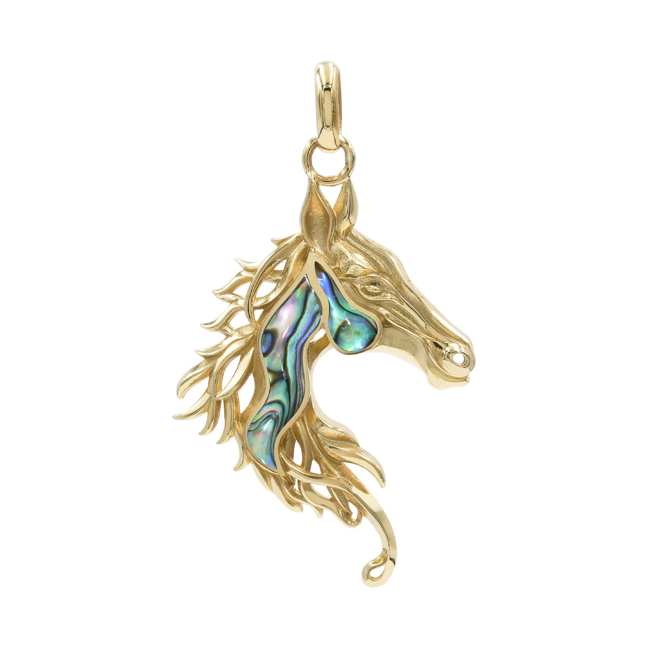 Starborn Abalone Shell Horse Head Pendant