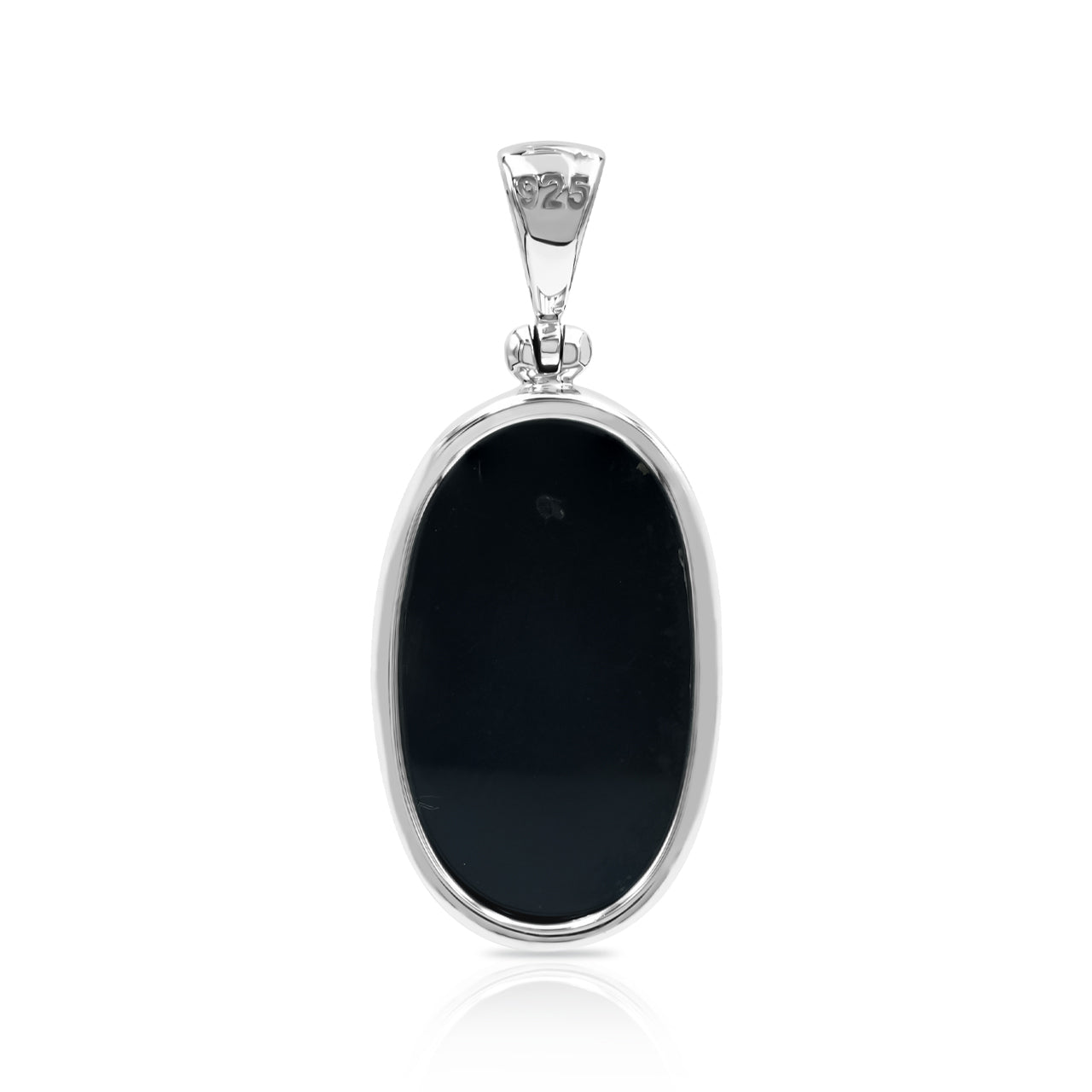 Faceted Abalone Shell Oval Pendant with Quartz Doublet
