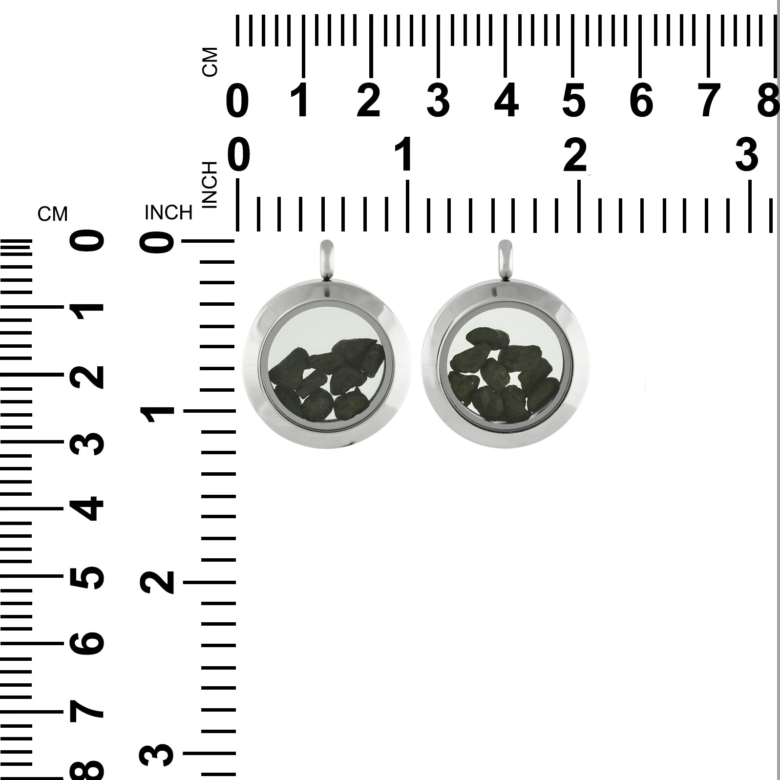 Starborn Agoudal Iron Meteorite Window Pendant Necklace in Stainless Steel