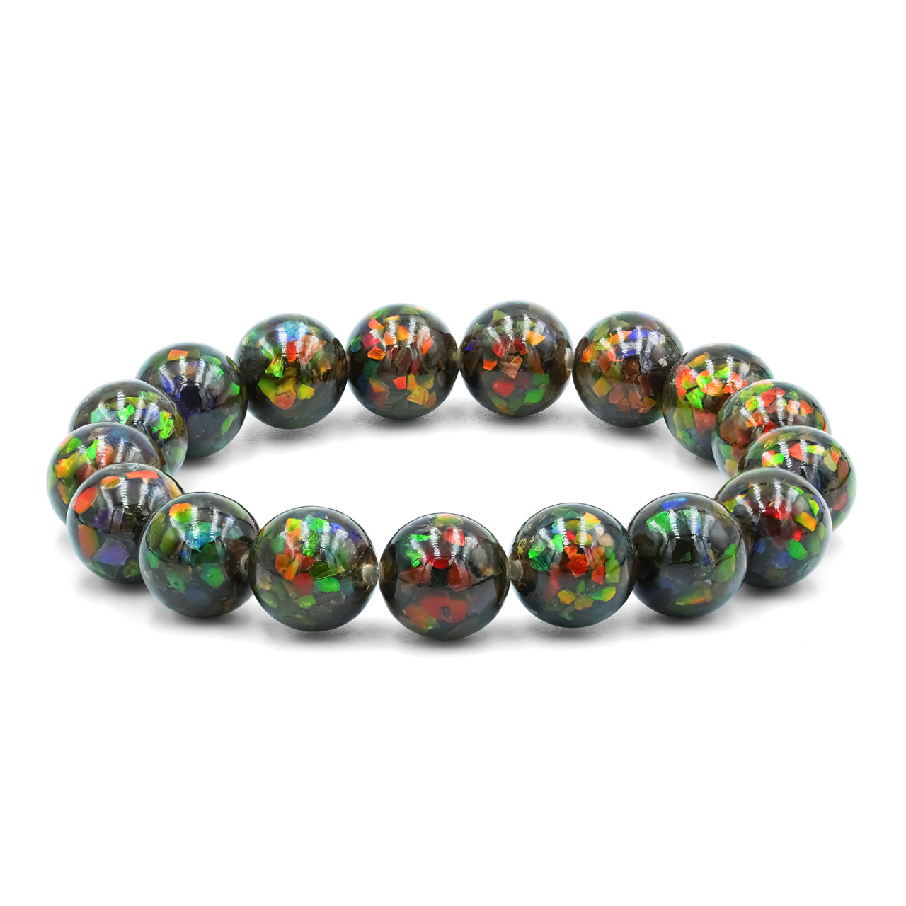 Starborn Ammolite Beaded Elastic Bracelet