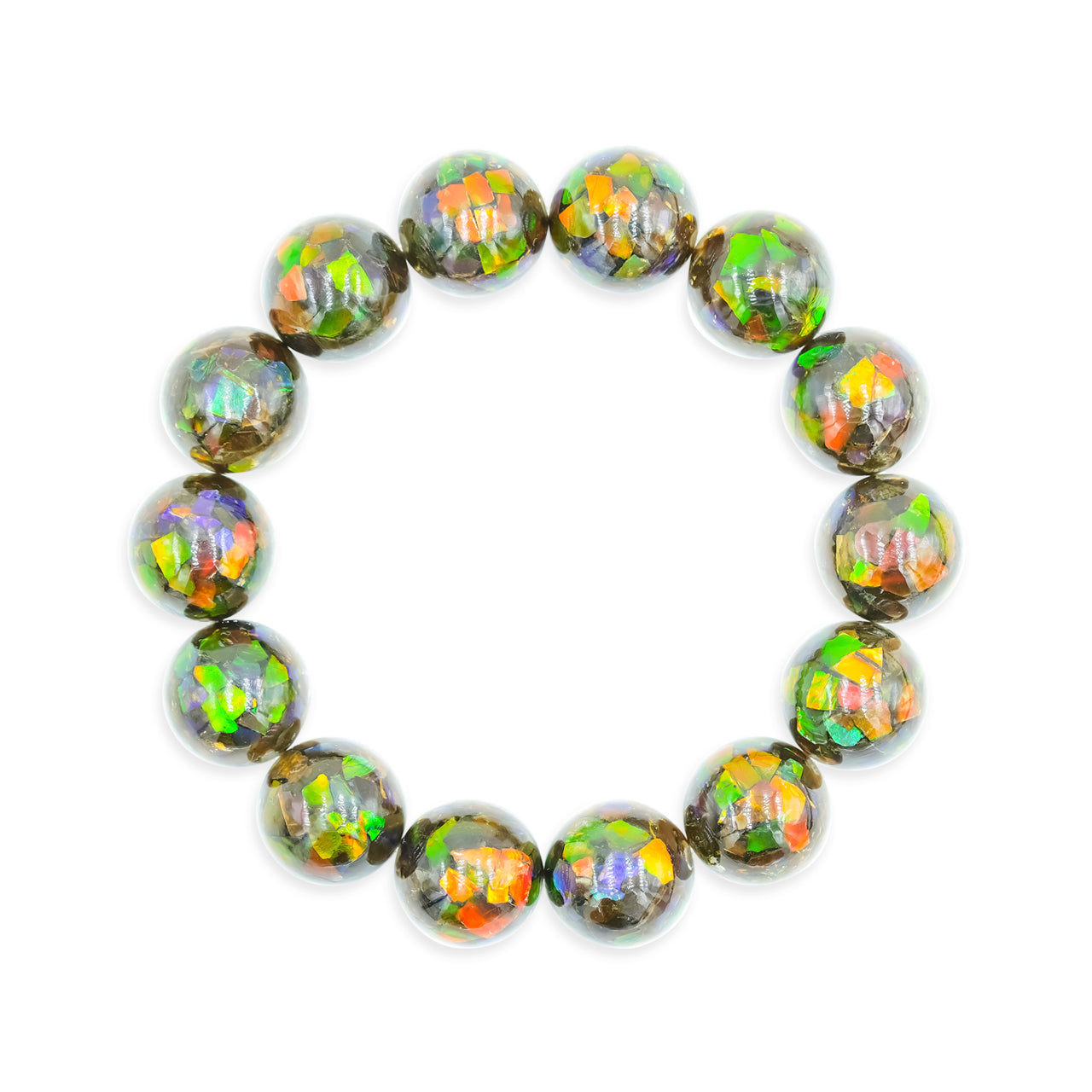 Starborn Ammolite Beaded Elastic Bracelet