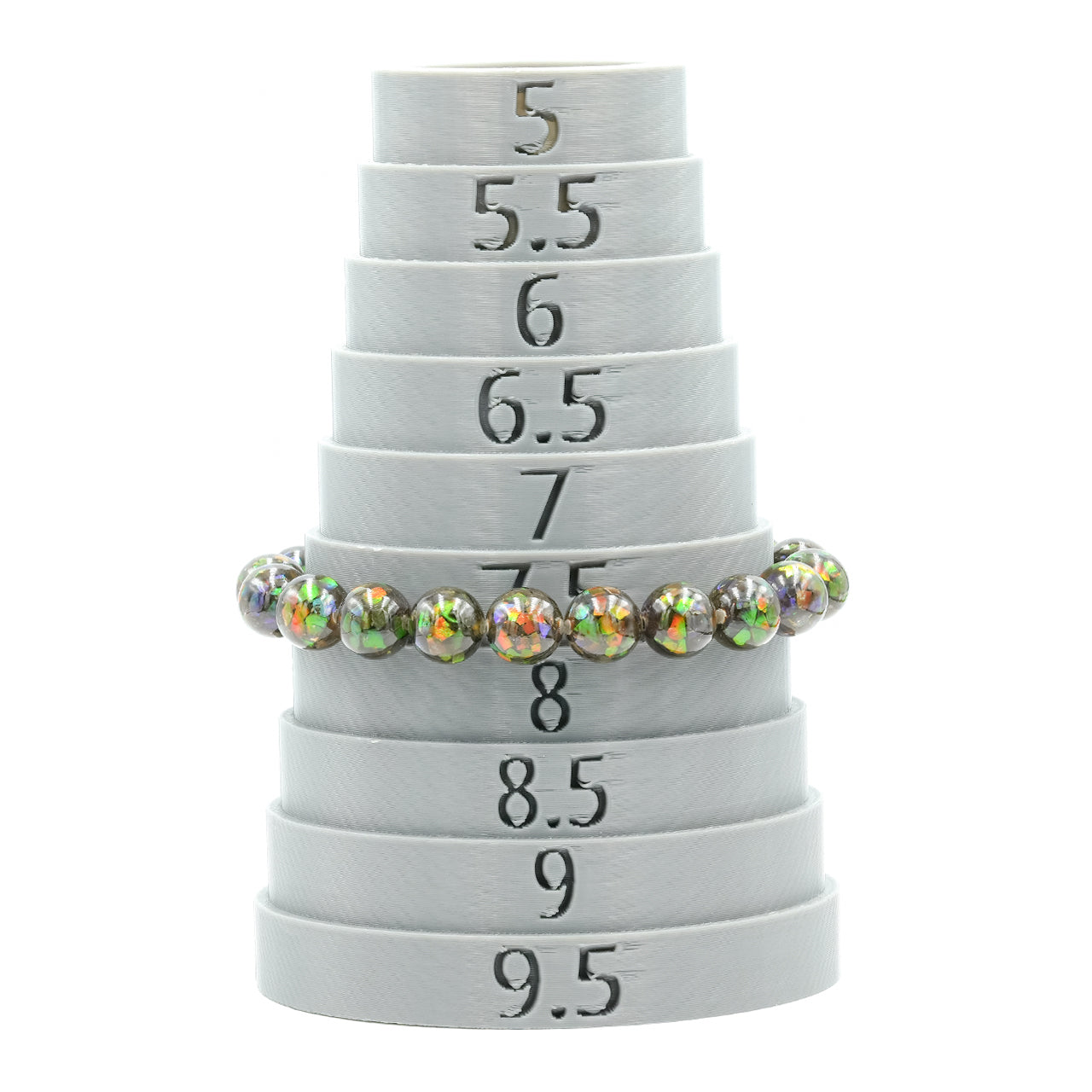 Pulsera elástica con cuentas de ammolita de 11 mm Starborn