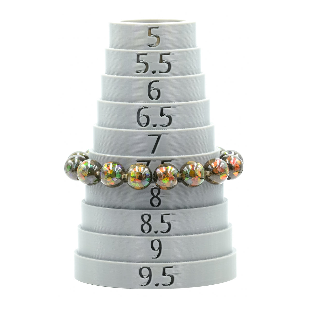 Pulsera elástica con cuentas de ammolita de 11 mm Starborn