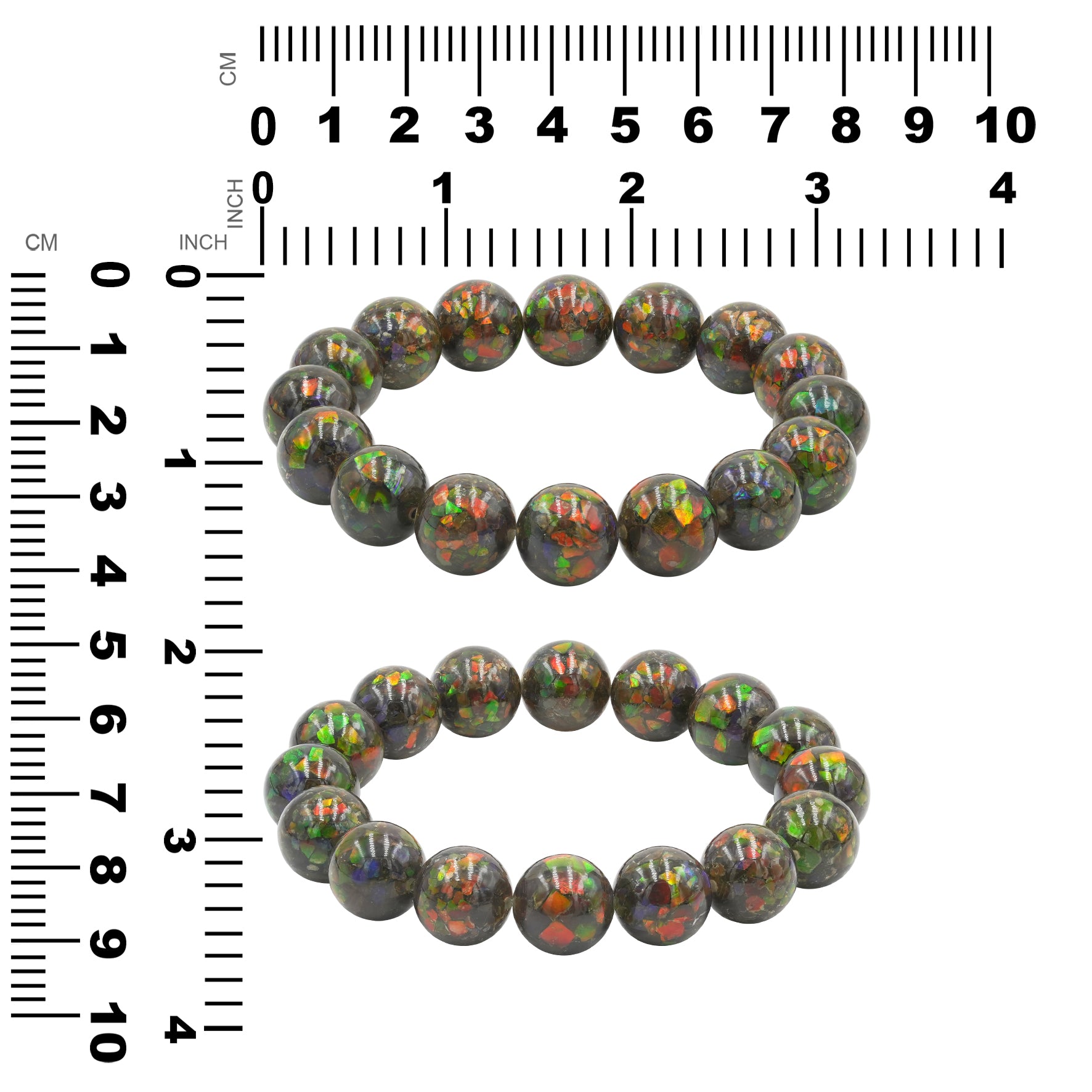 Pulsera Elástica de Ammolita Starborn con Cuentas