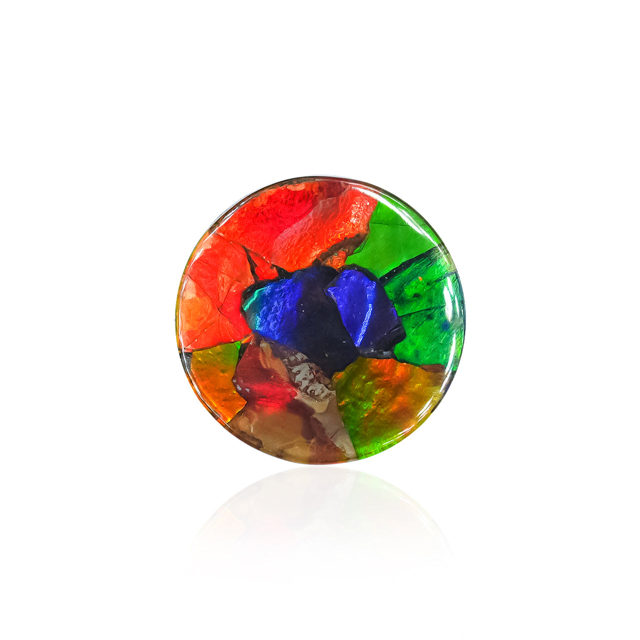 Starborn Ammolite Round Cabochon 15 mm, 1 Piece