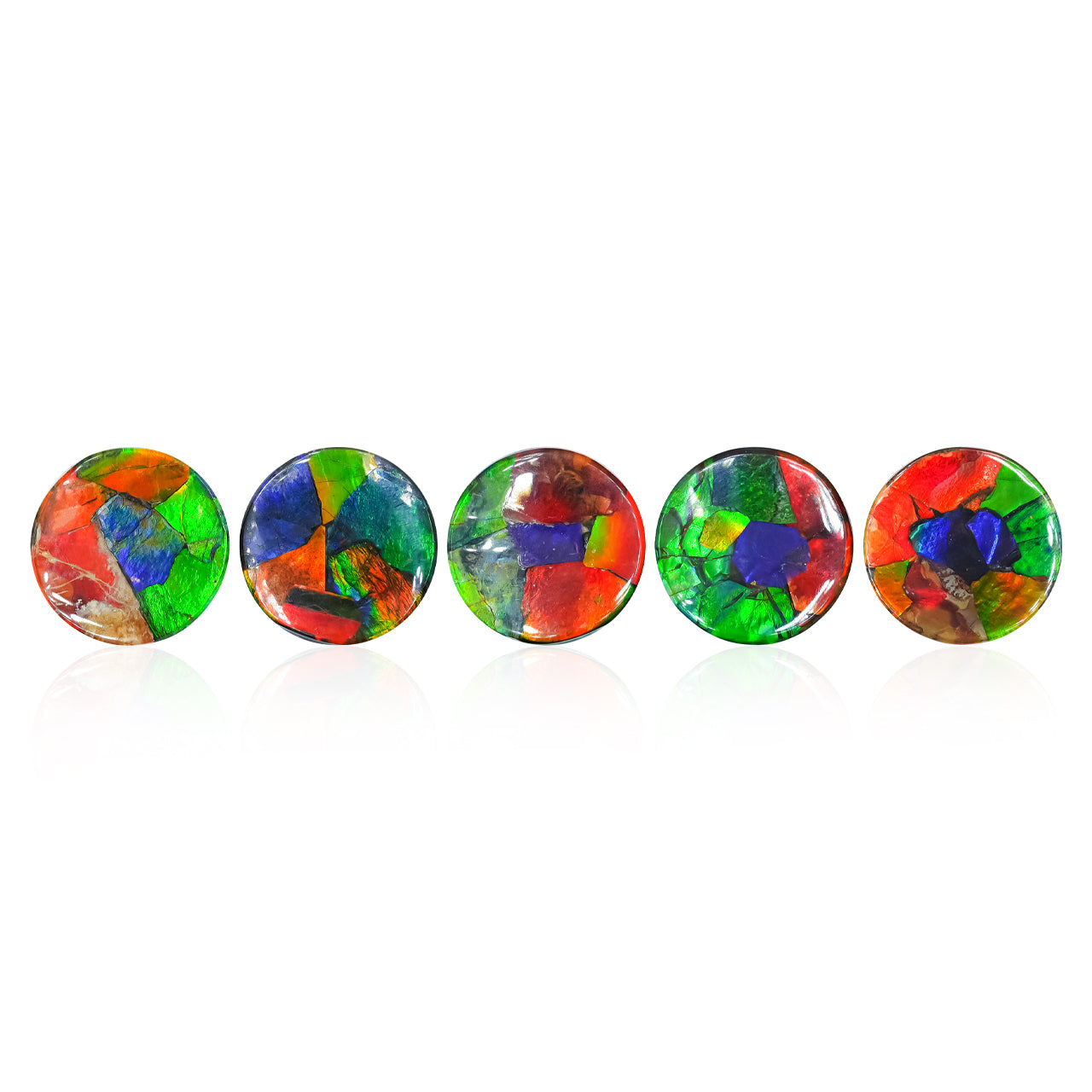 Starborn Ammolite Round Cabochon 15 mm, 1 Piece
