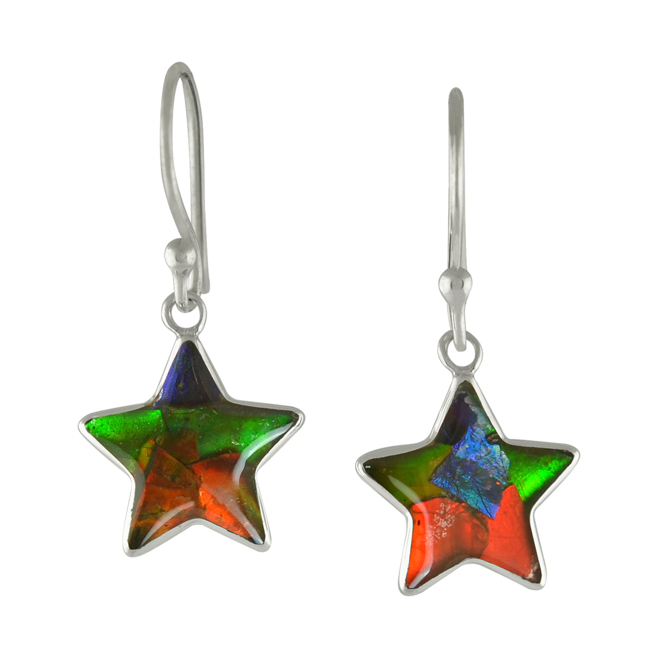 Starborn Gemstone Star Earrings in Sterling Silver