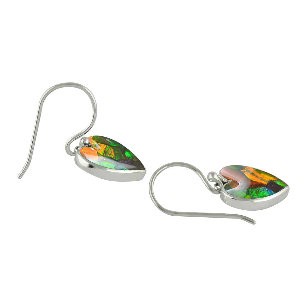 Starborn Gemstones Heart Earrings in Sterling Silver