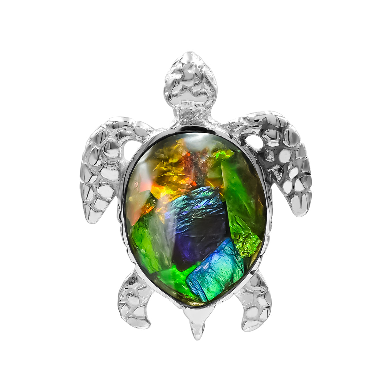 Starborn Sea Turtle Pendant in Fine Sterling Silver