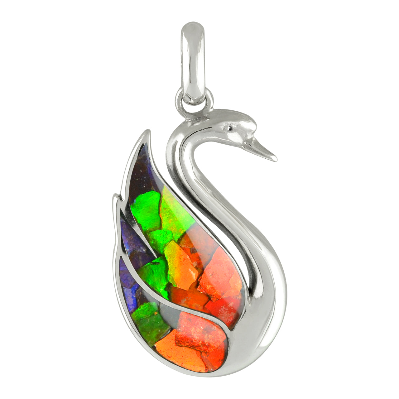 Starborn Gemstones Swan Pendant in Sterling Silver
