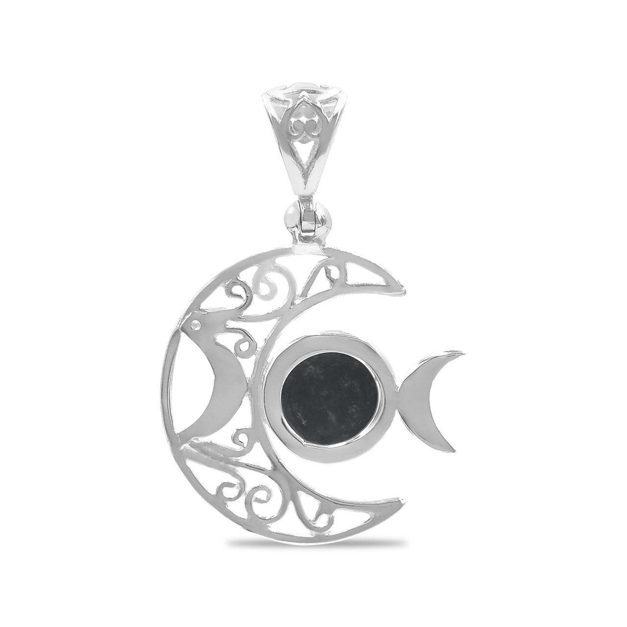 Colgante de filigrana con triple luna de Starborn en plata de ley 