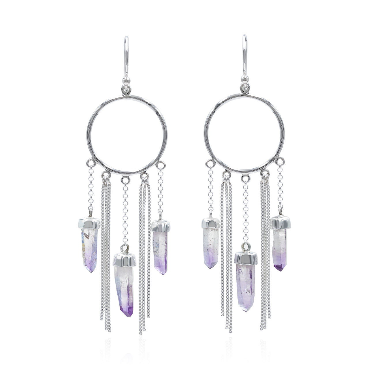 Starborn Crystal Boho Styles Earrings in Sterling Silver
