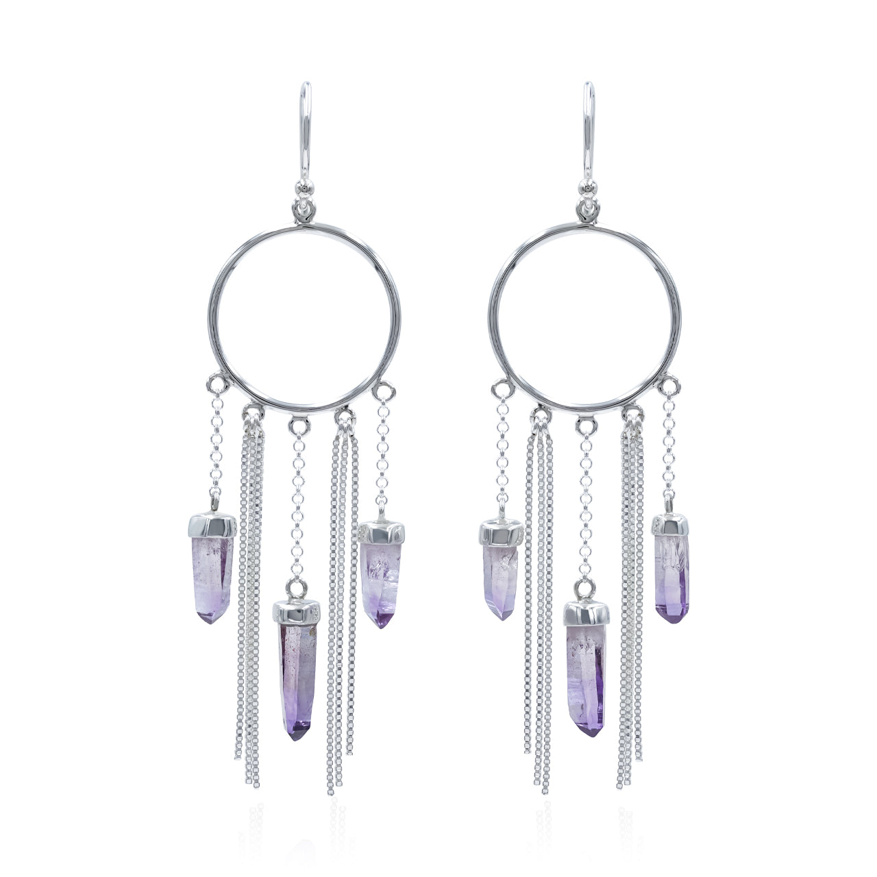 Starborn Crystal Boho Styles Earrings in Sterling Silver