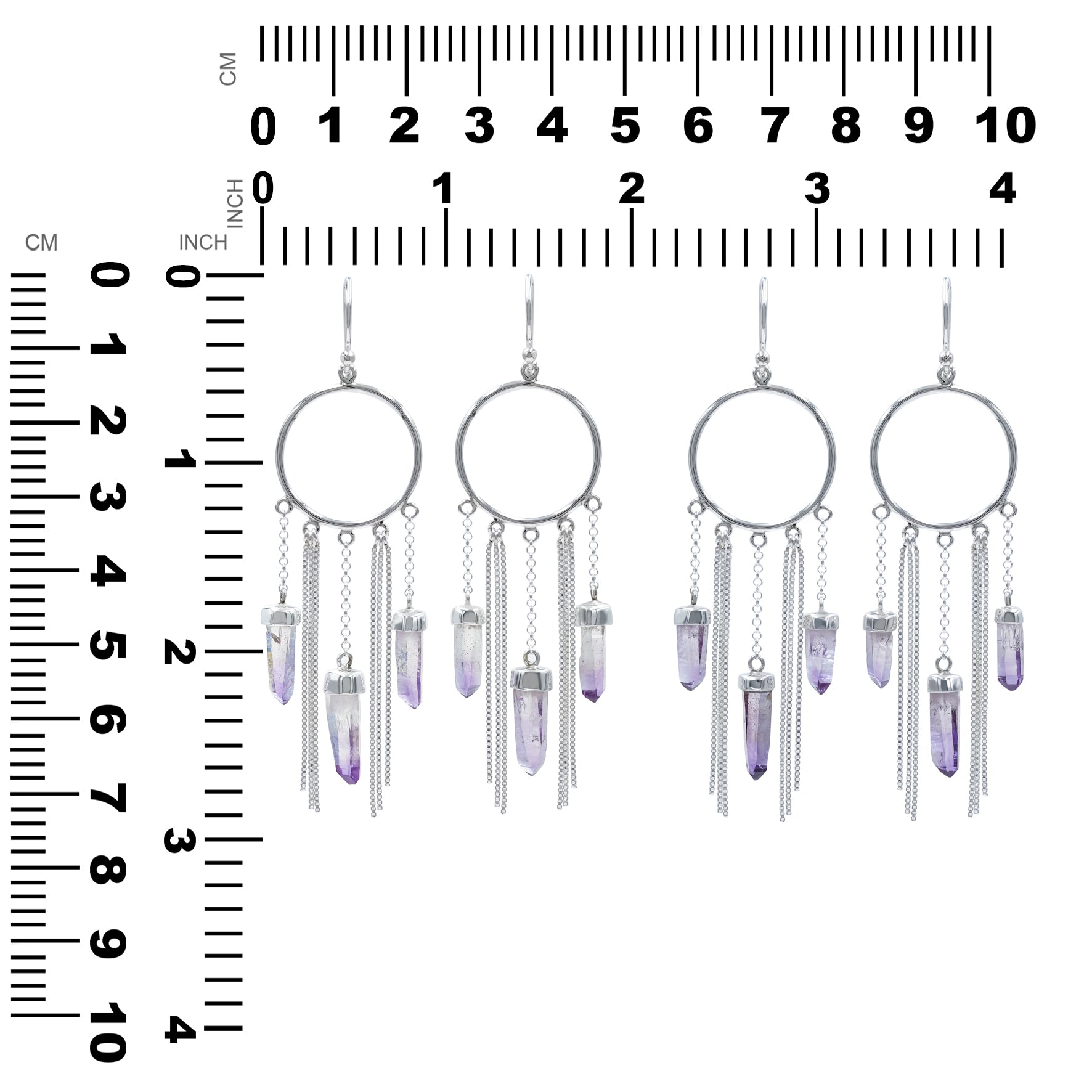 Starborn Crystal Boho Styles Earrings in Sterling Silver