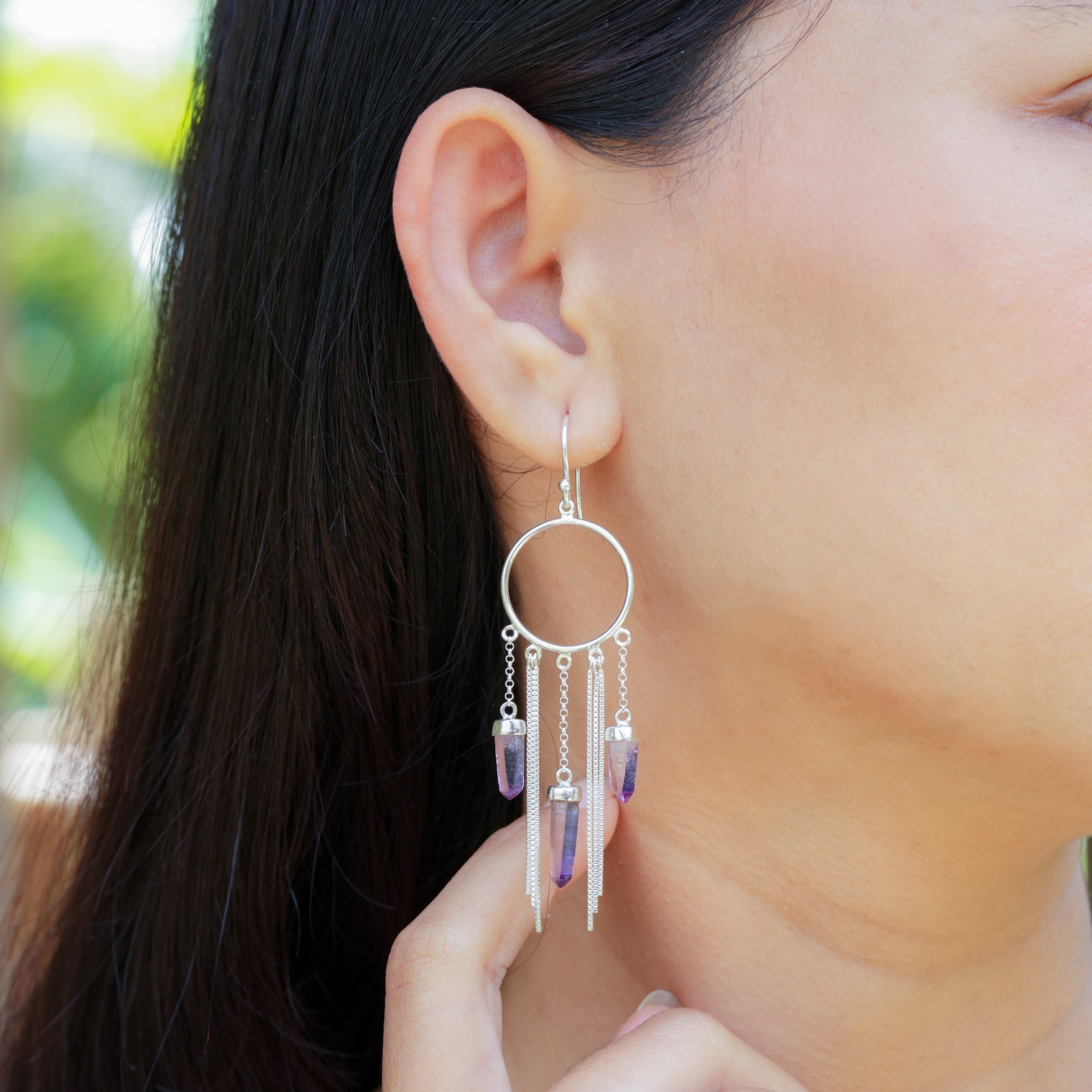 Starborn Crystal Boho Styles Earrings in Sterling Silver
