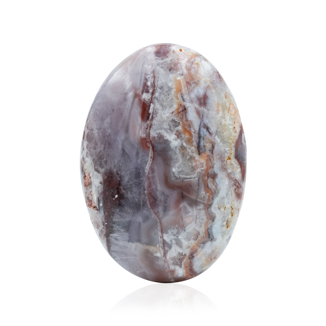 Starborn Agate Polished Oval Palm Stone - 1 Piece