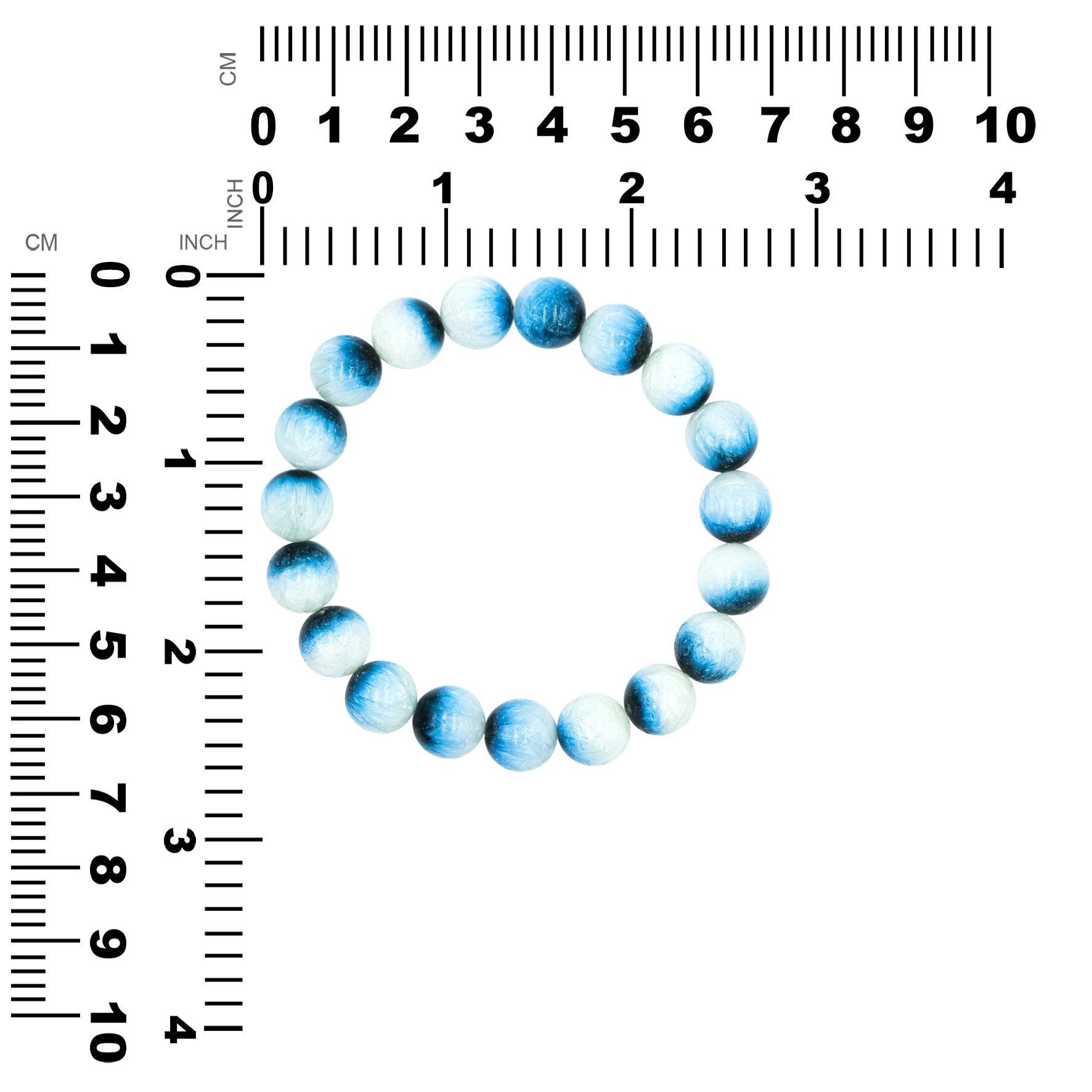 Pulsera elástica con cuentas de glacierita de hielo azul de 8 mm Starborn