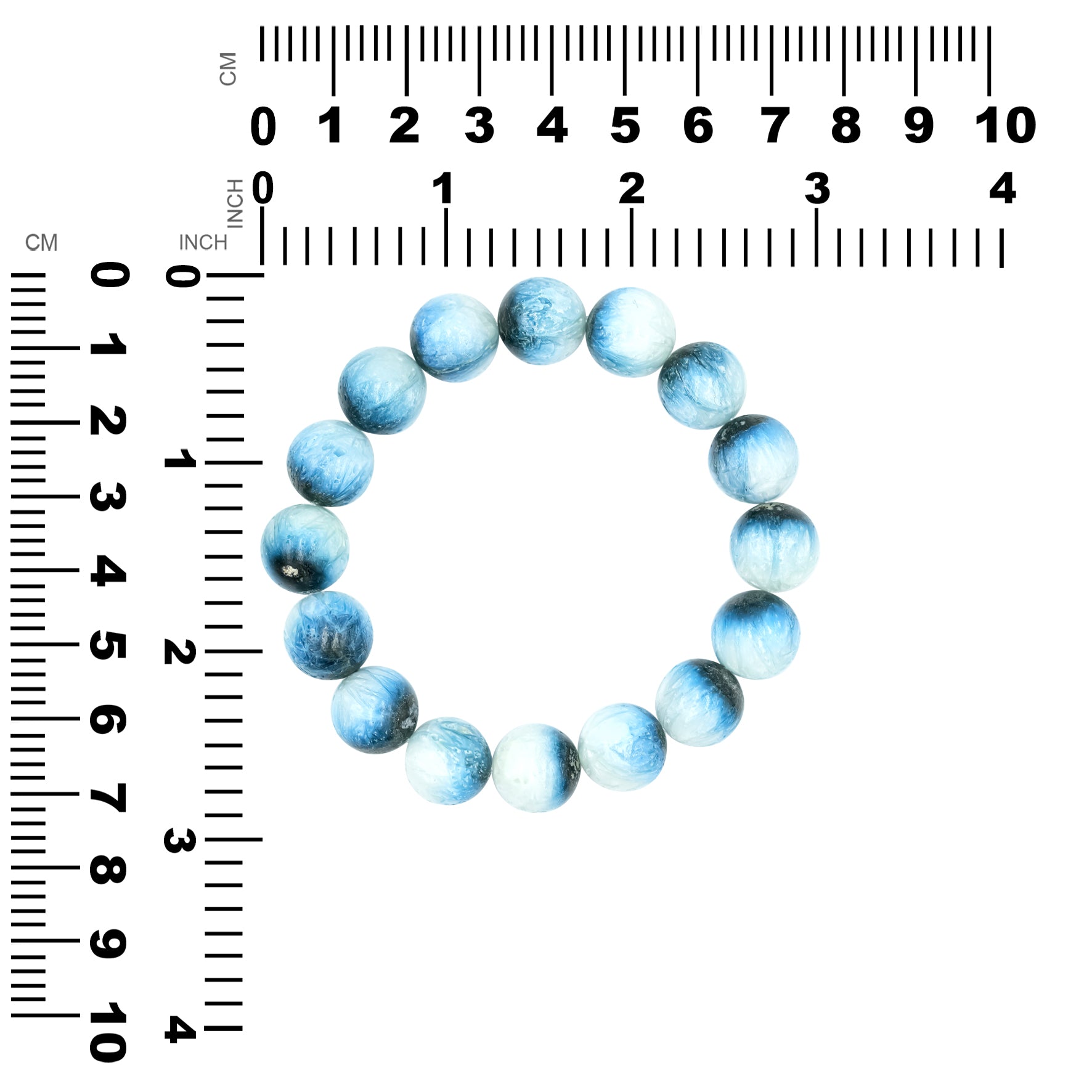 Pulsera elástica con cuentas de glacierita de hielo azul de 8 mm Starborn