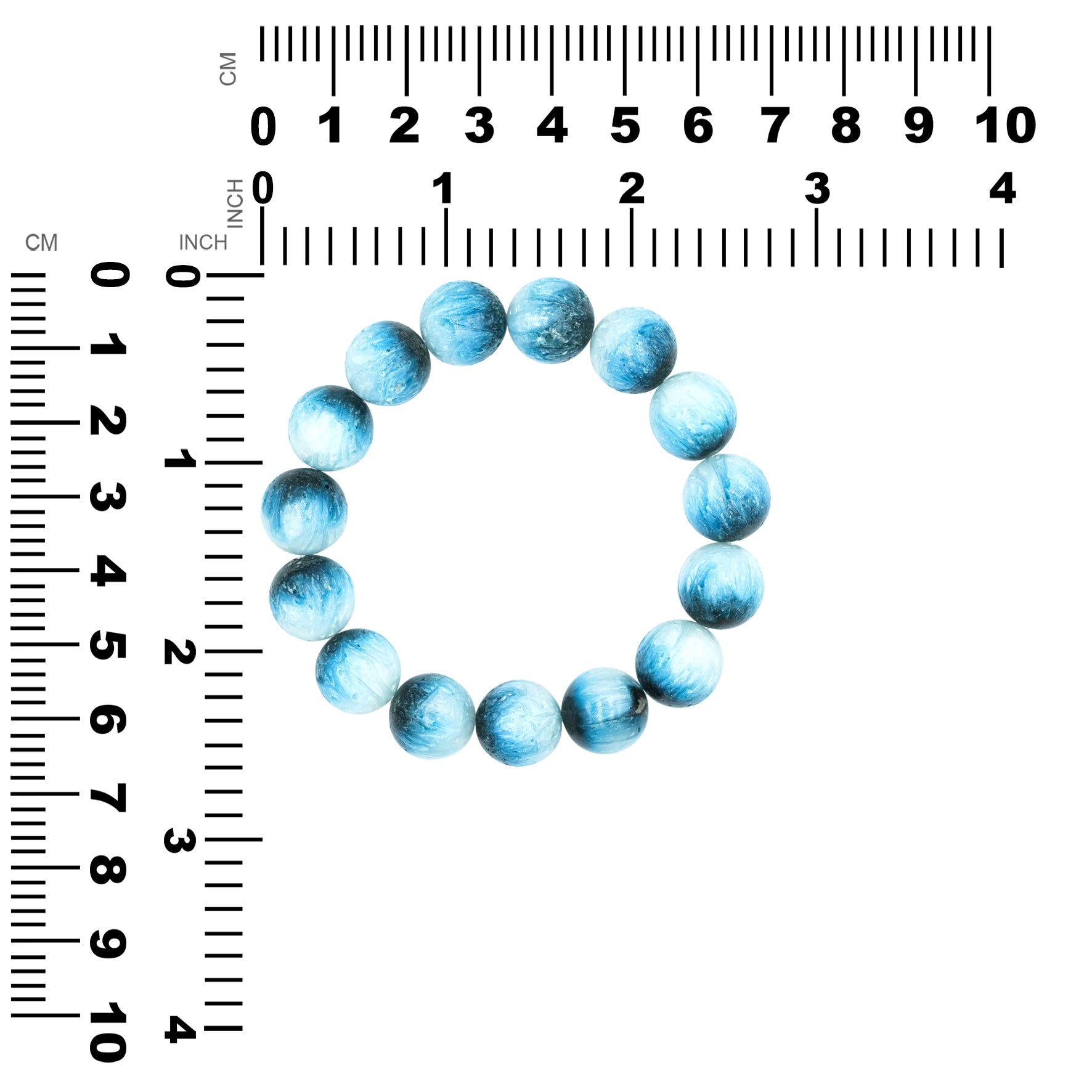 Pulsera elástica con cuentas de glacierita de hielo azul de 8 mm Starborn