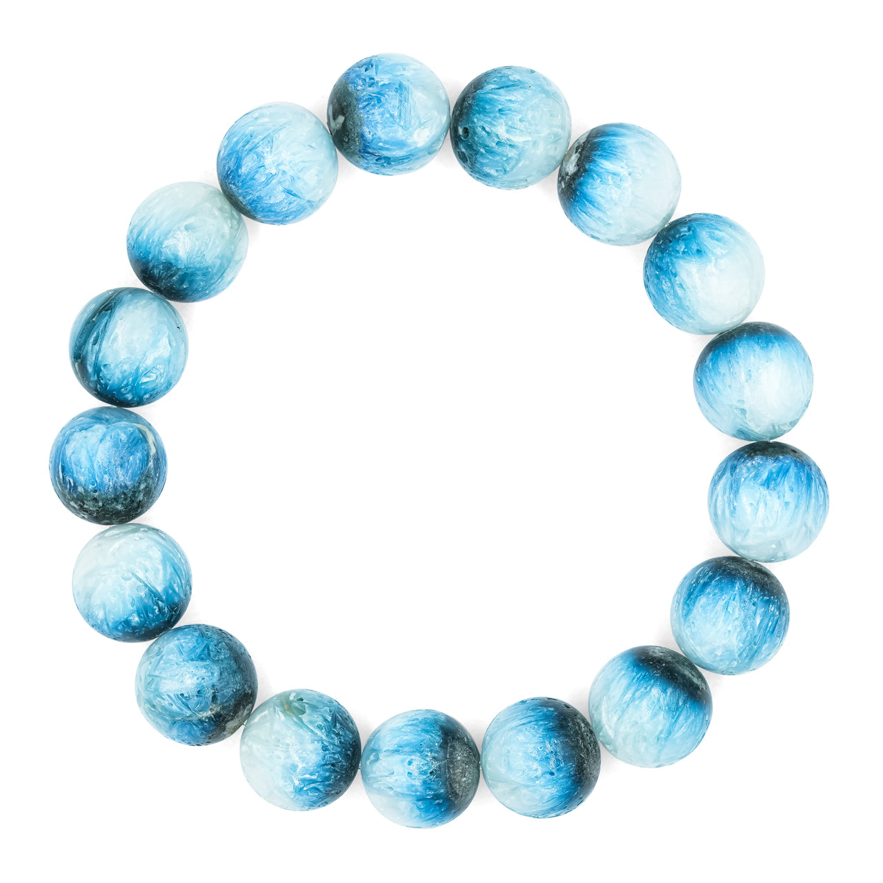 Pulsera elástica con cuentas de glacierita de hielo azul de 8 mm Starborn