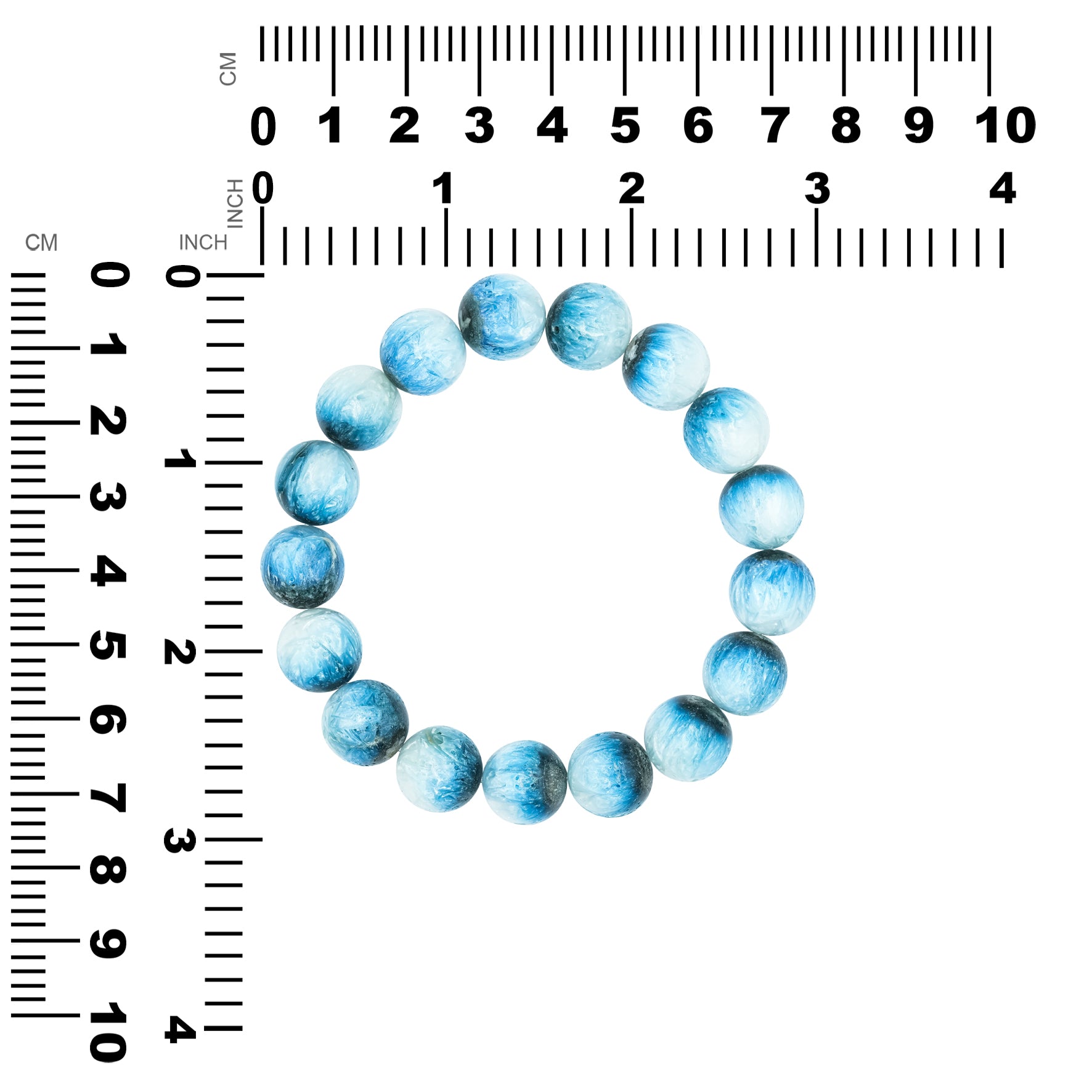 Pulsera elástica con cuentas de glacierita de hielo azul de 8 mm Starborn