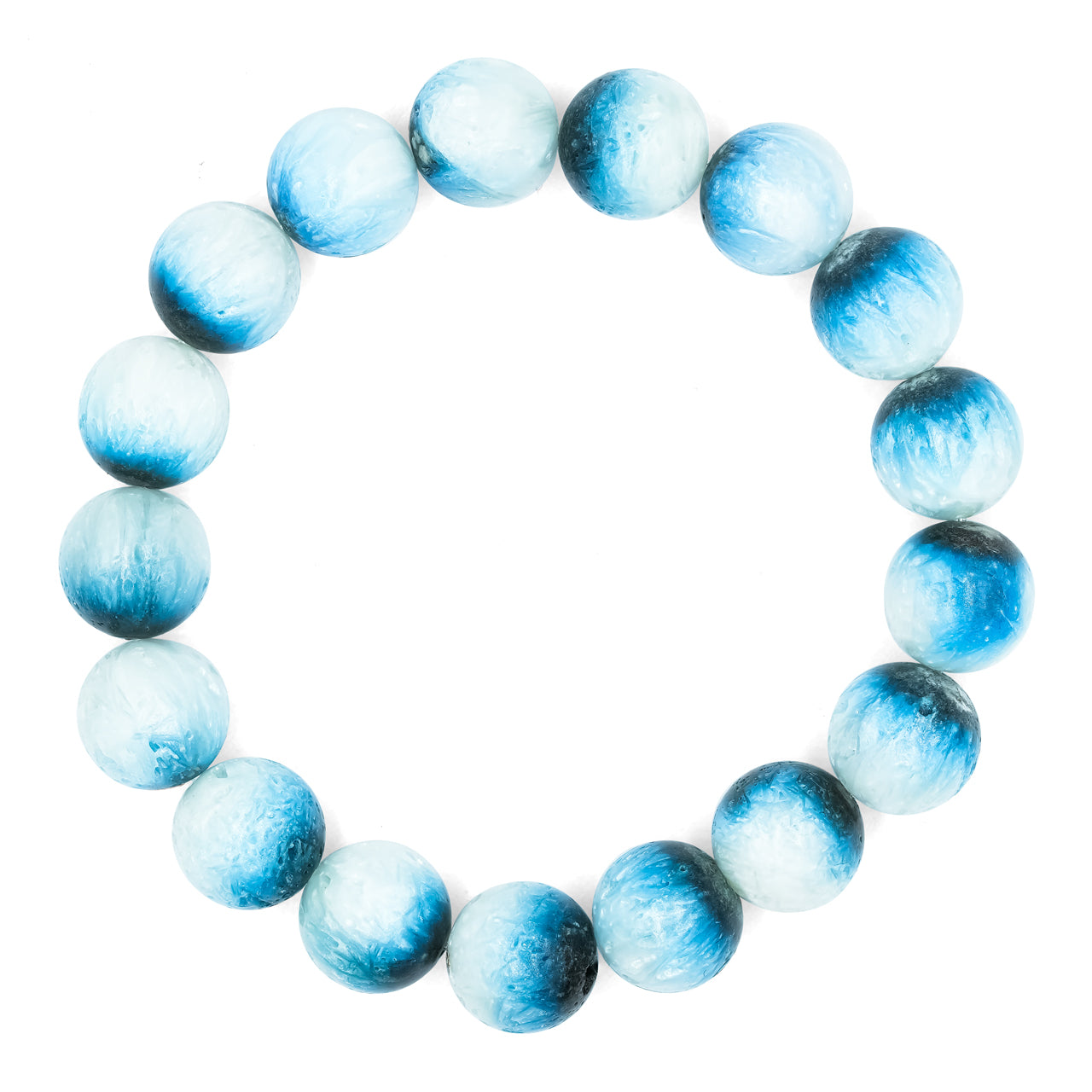 Pulsera elástica con cuentas de glacierita de hielo azul de 8 mm Starborn