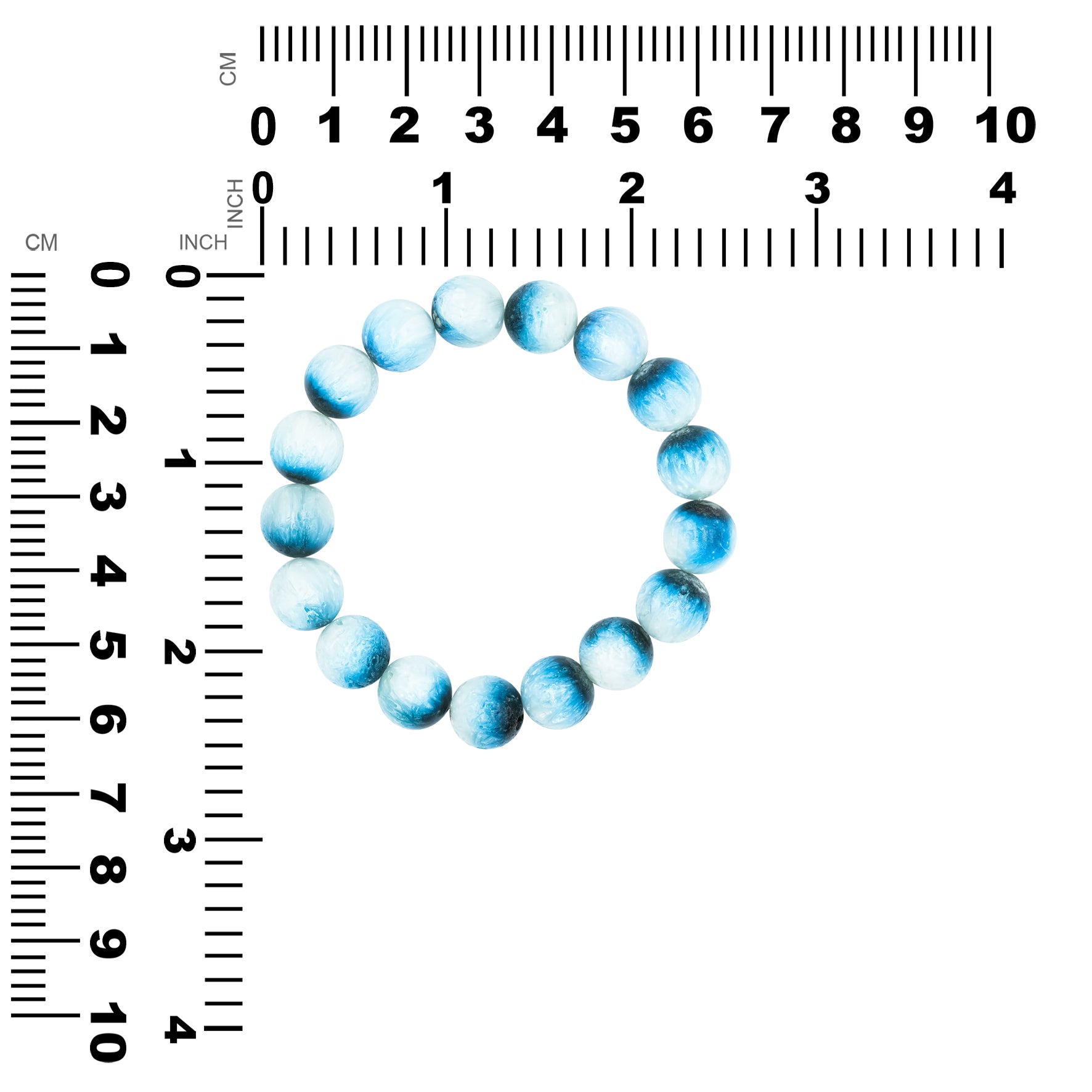 Pulsera elástica con cuentas de glacierita de hielo azul de 8 mm Starborn