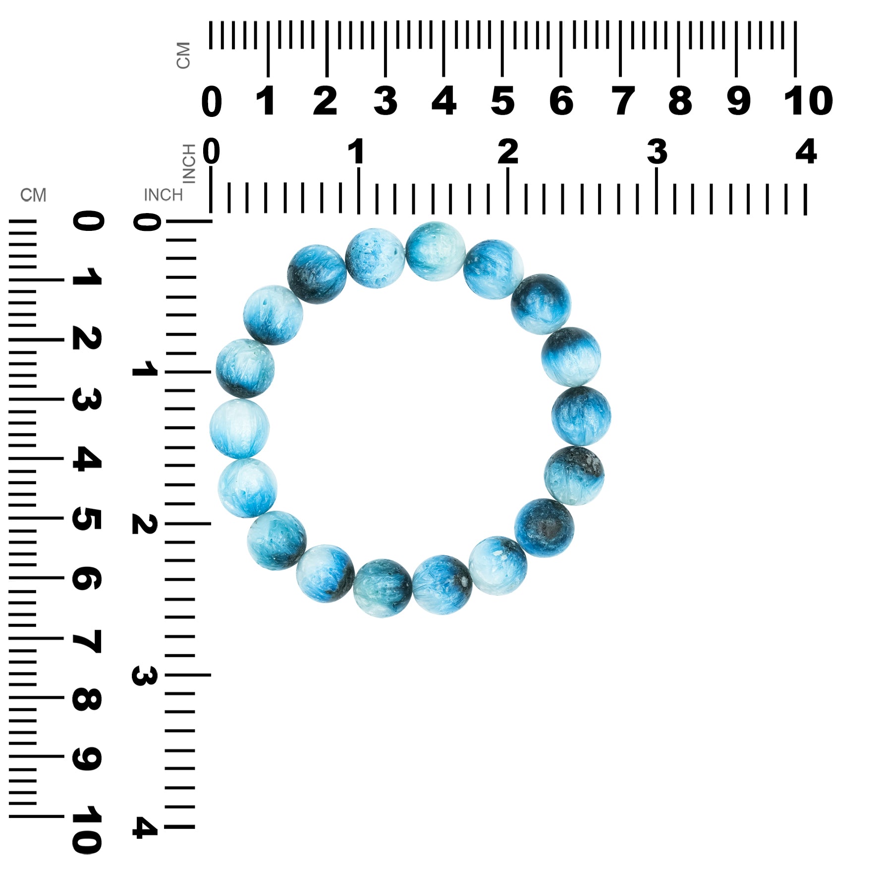 Pulsera elástica con cuentas de glacierita de hielo azul de 8 mm Starborn