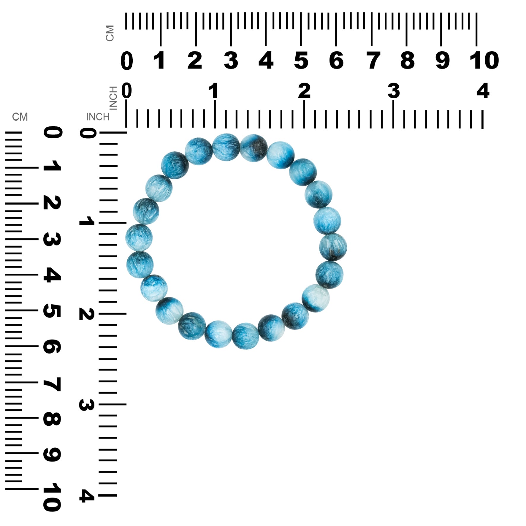 Pulsera elástica con cuentas de glacierita de hielo azul de 8 mm Starborn