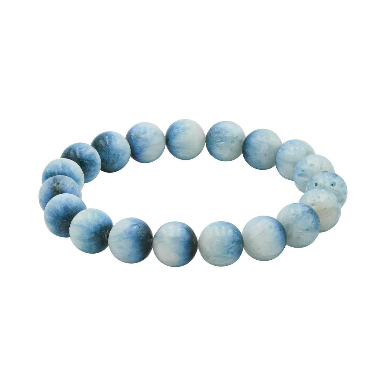 Starborn Blue Ice Glacierite Elastic Beaded Bracelet