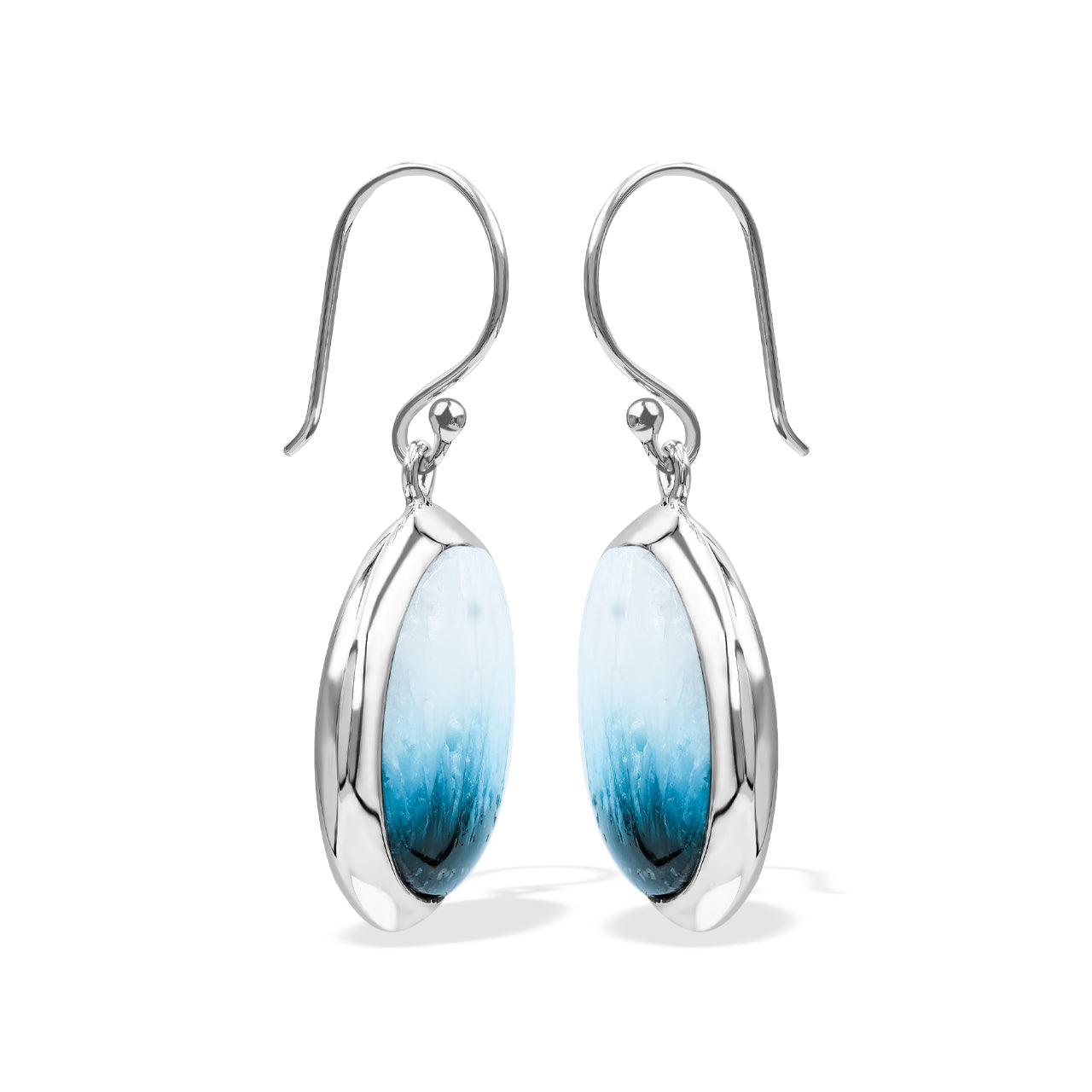 Starborn Round 18mm Gemstones Medallion Style Earring in Sterling Silver - Medium