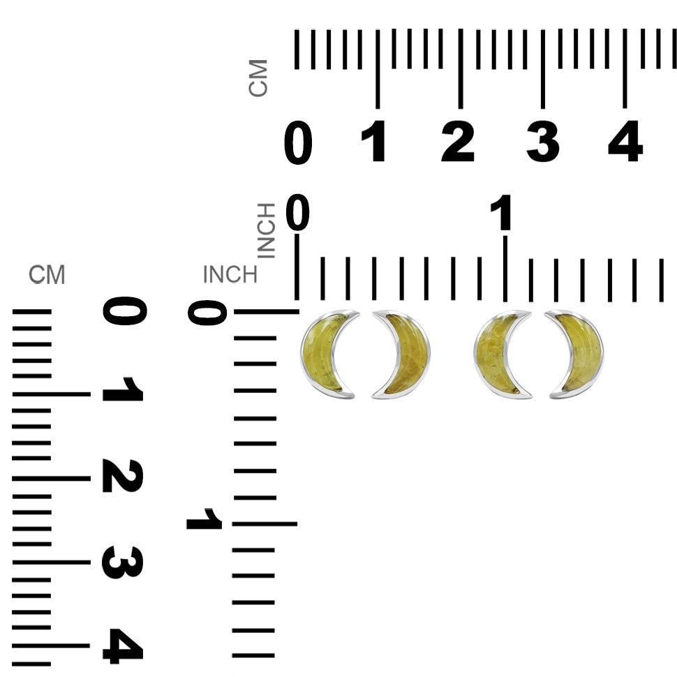 Starborn Halbmond-Ohrstecker aus Sterlingsilber