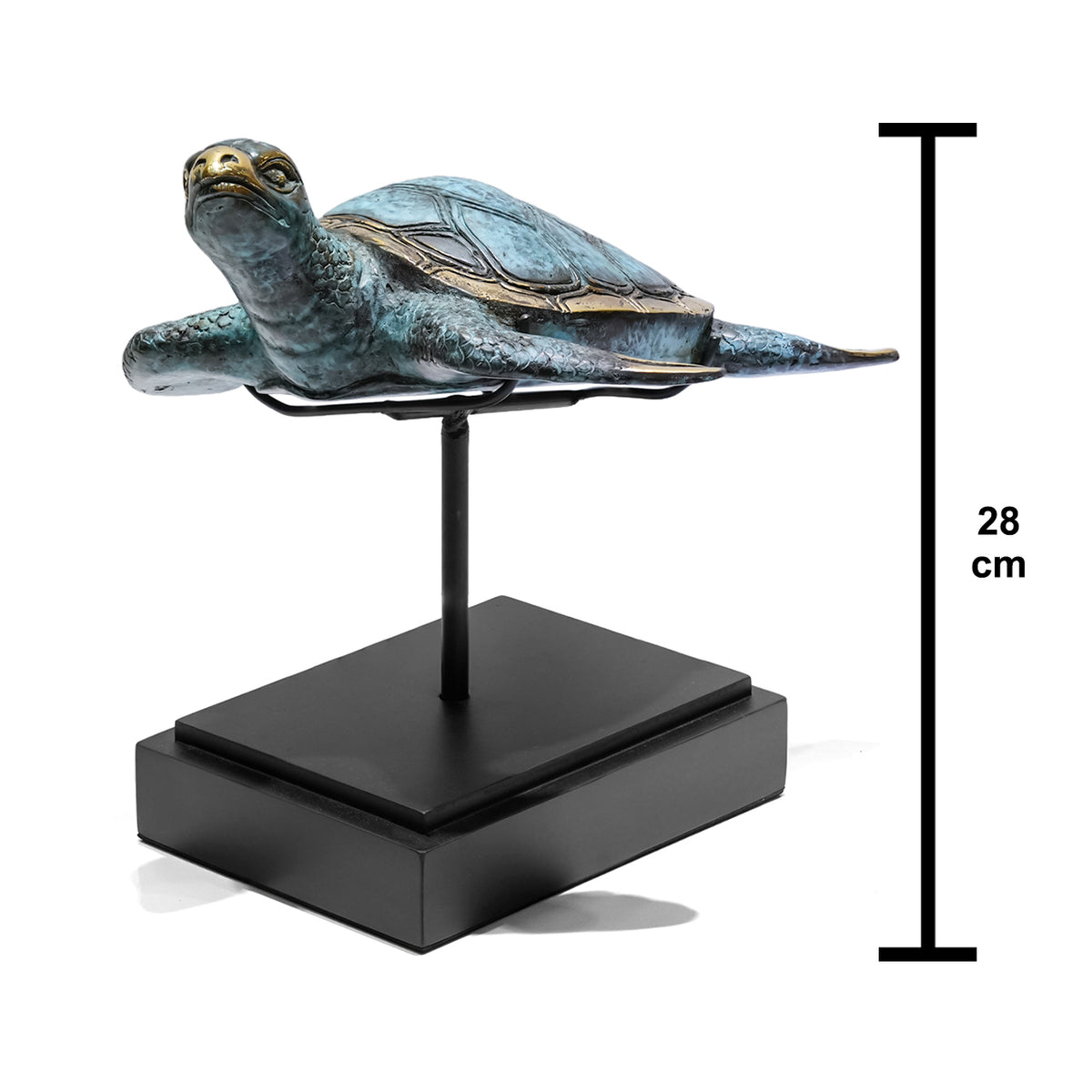 Starborn Sitzender Buddha-Meditations-Statue aus Messing