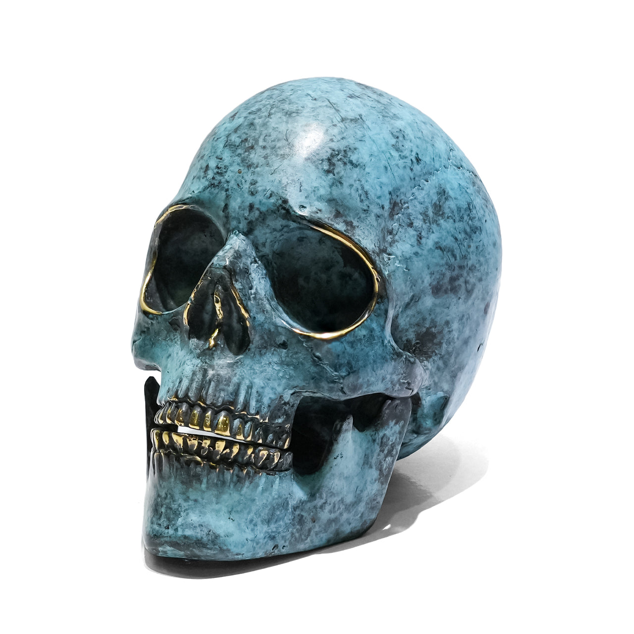 Starborn Sitzender Buddha-Meditations-Statue aus Messing