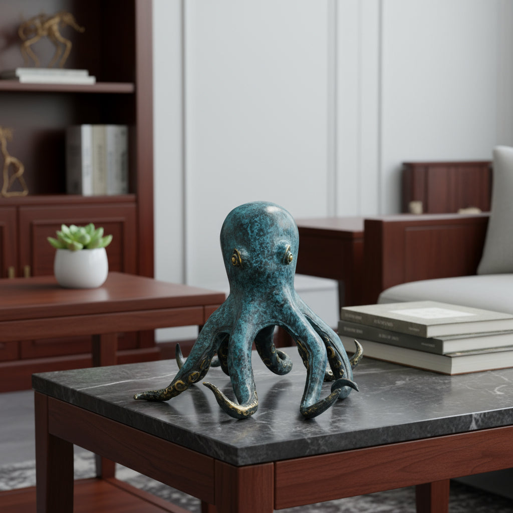 Starborn Sitzender Buddha-Meditations-Statue aus Messing