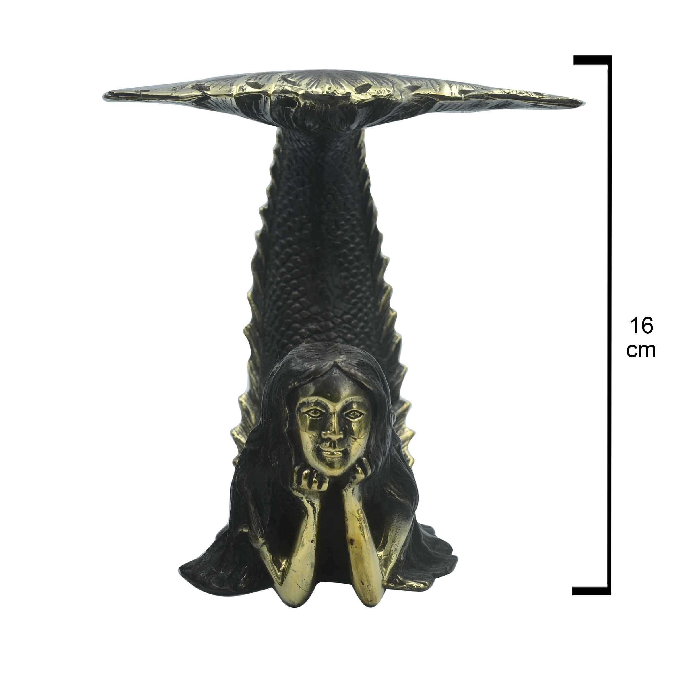 Starborn Mermaid Earring Holder Decorative Brass Sculpture - Large