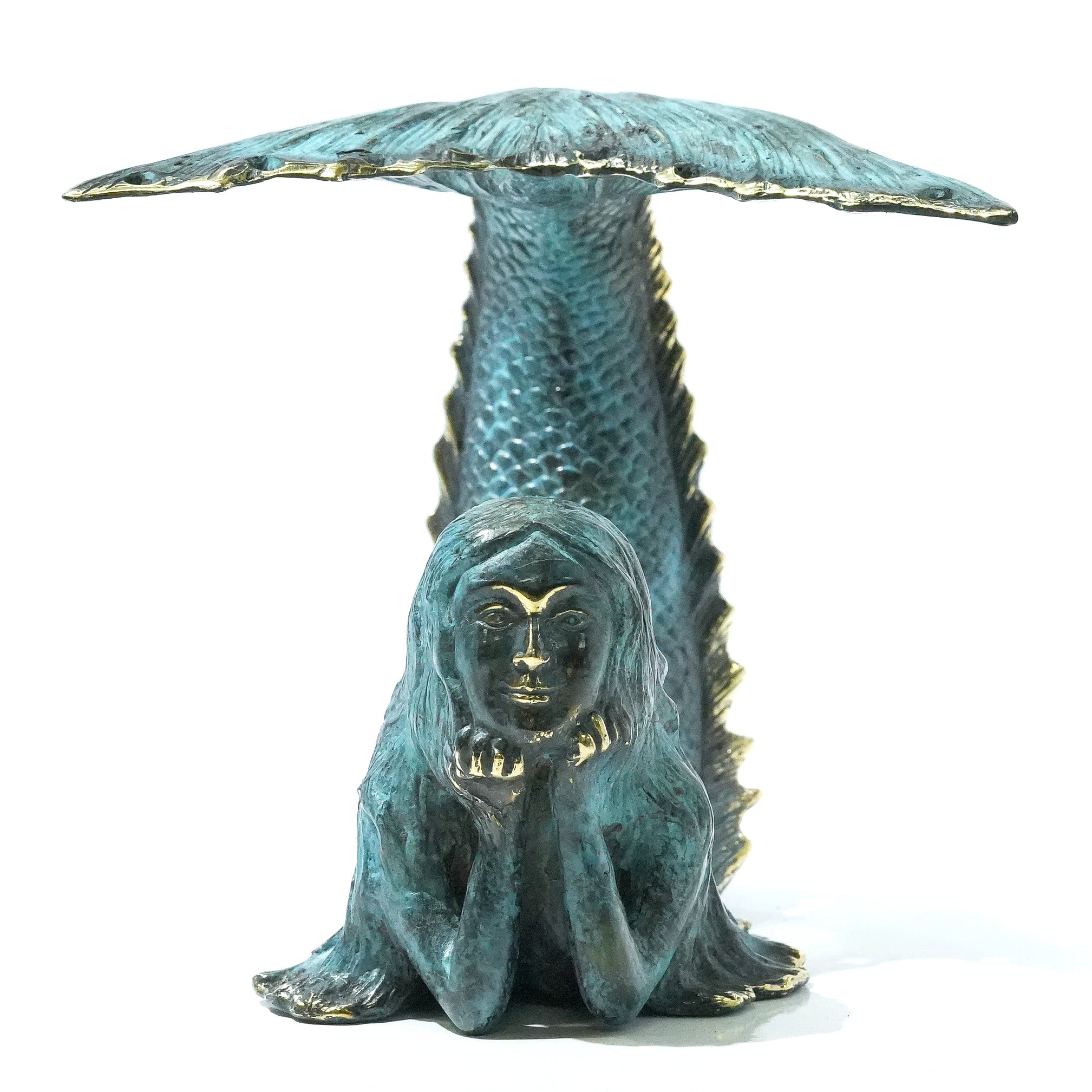 Starborn Mermaid Earring Holder Decorative Brass Sculpture - Large