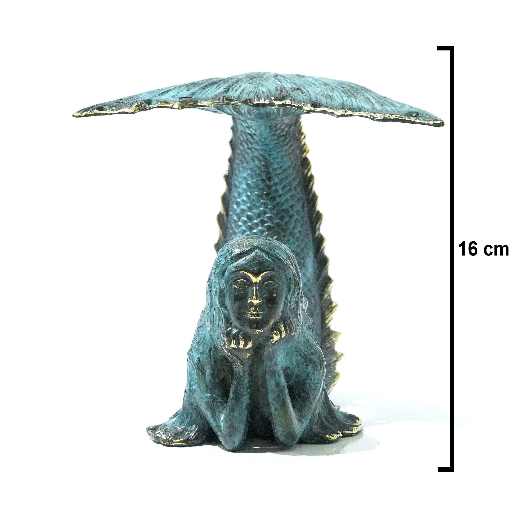 Starborn Mermaid Earring Holder Decorative Brass Sculpture - Large