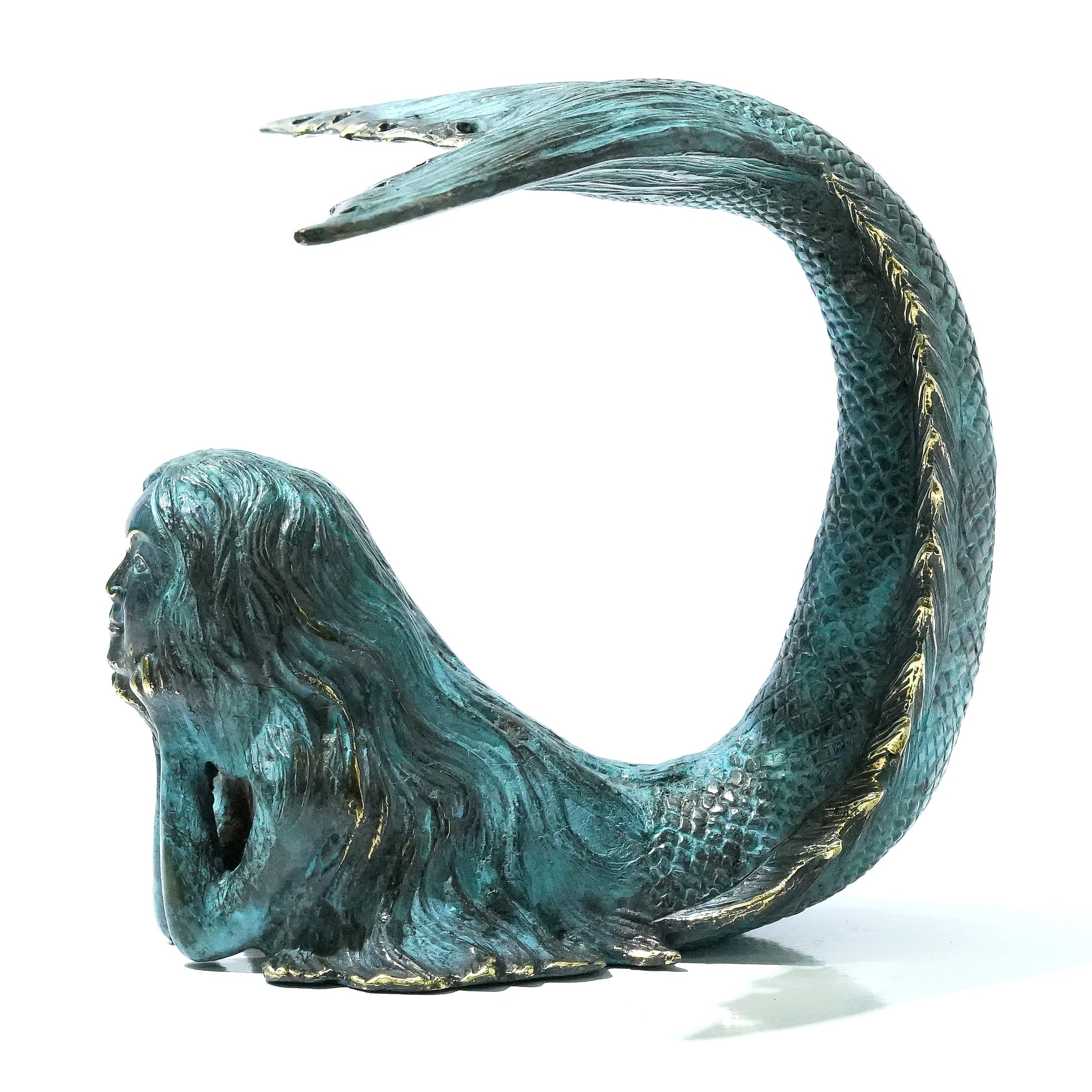 Starborn Mermaid Earring Holder Decorative Brass Sculpture - Large