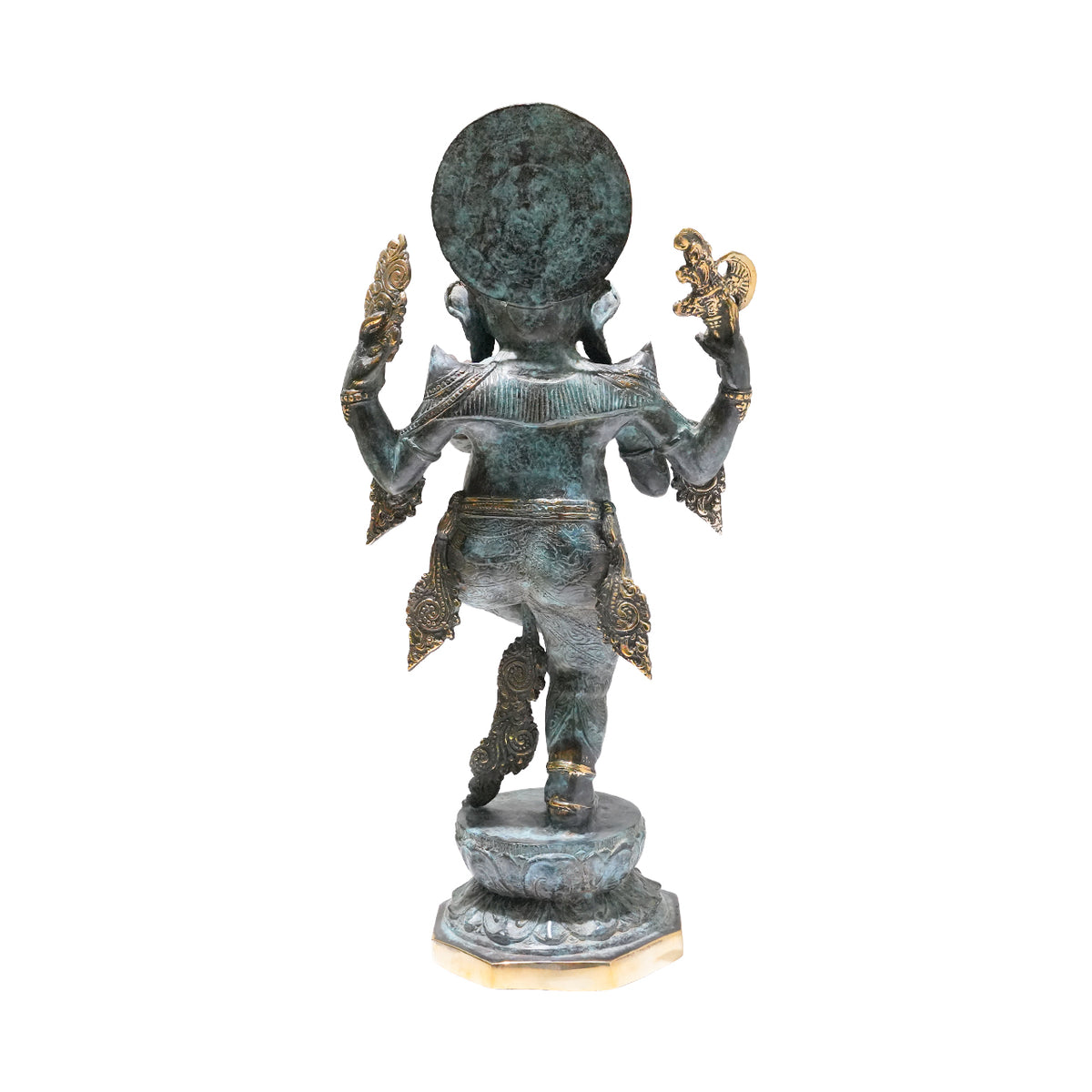 Starborn Four-Armed Standing Ganesha Decorative Bronze Statue