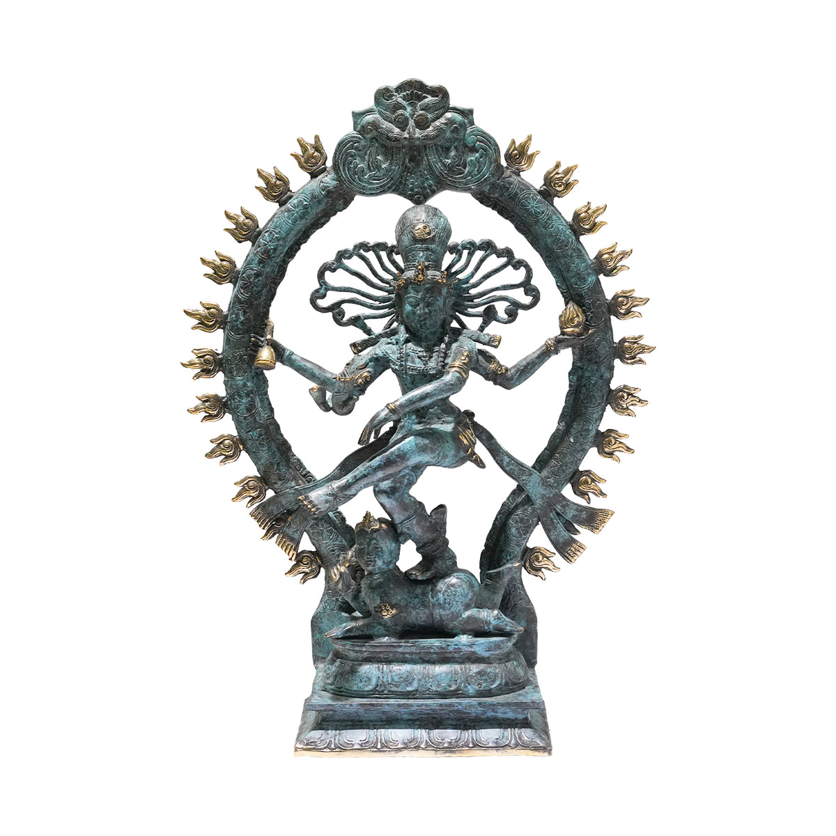 Dekorative Shiva Nataraja Sterngeboren Messingstatue