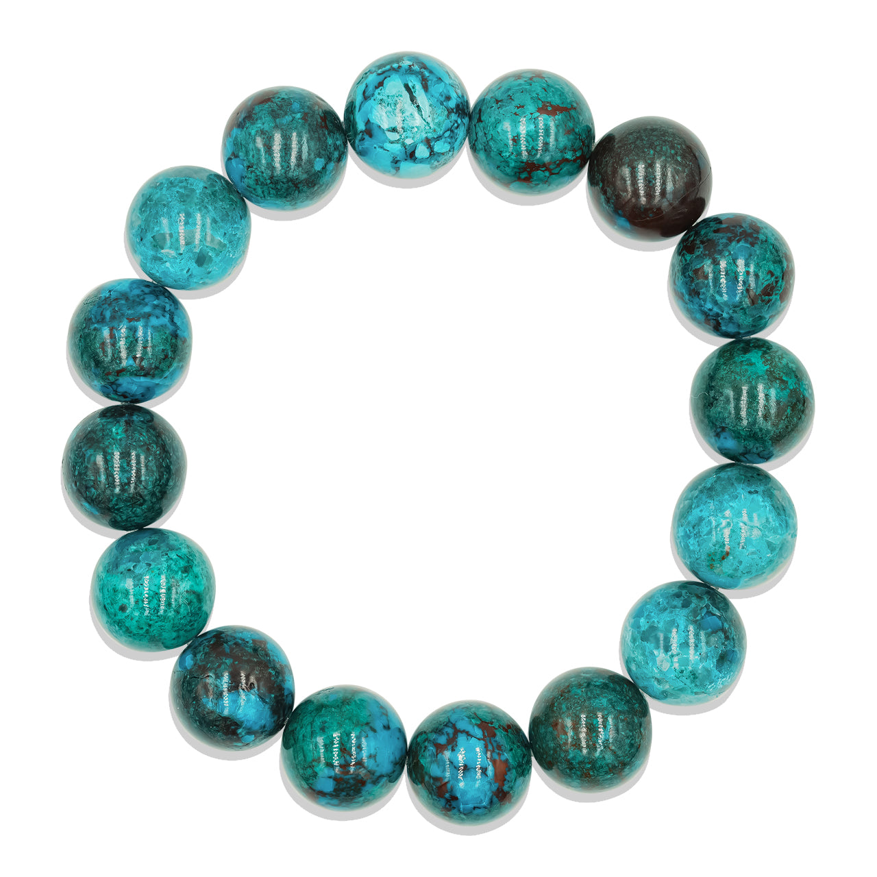 Starborn Elastisches Armband mit Chrysokoll-Perlen, 12 mm
