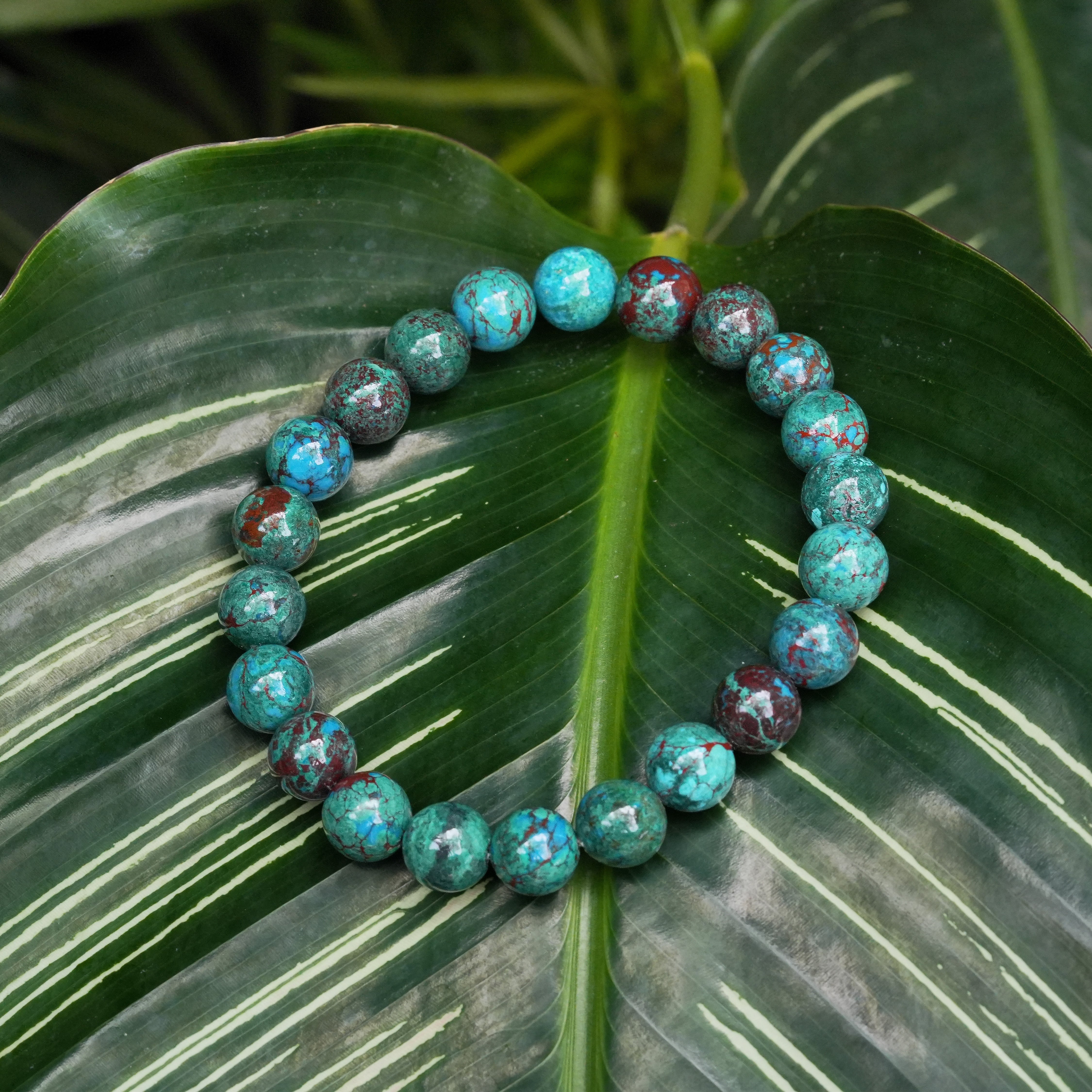 Pulsera de Cuentas Elásticas de Crisocola Starborn