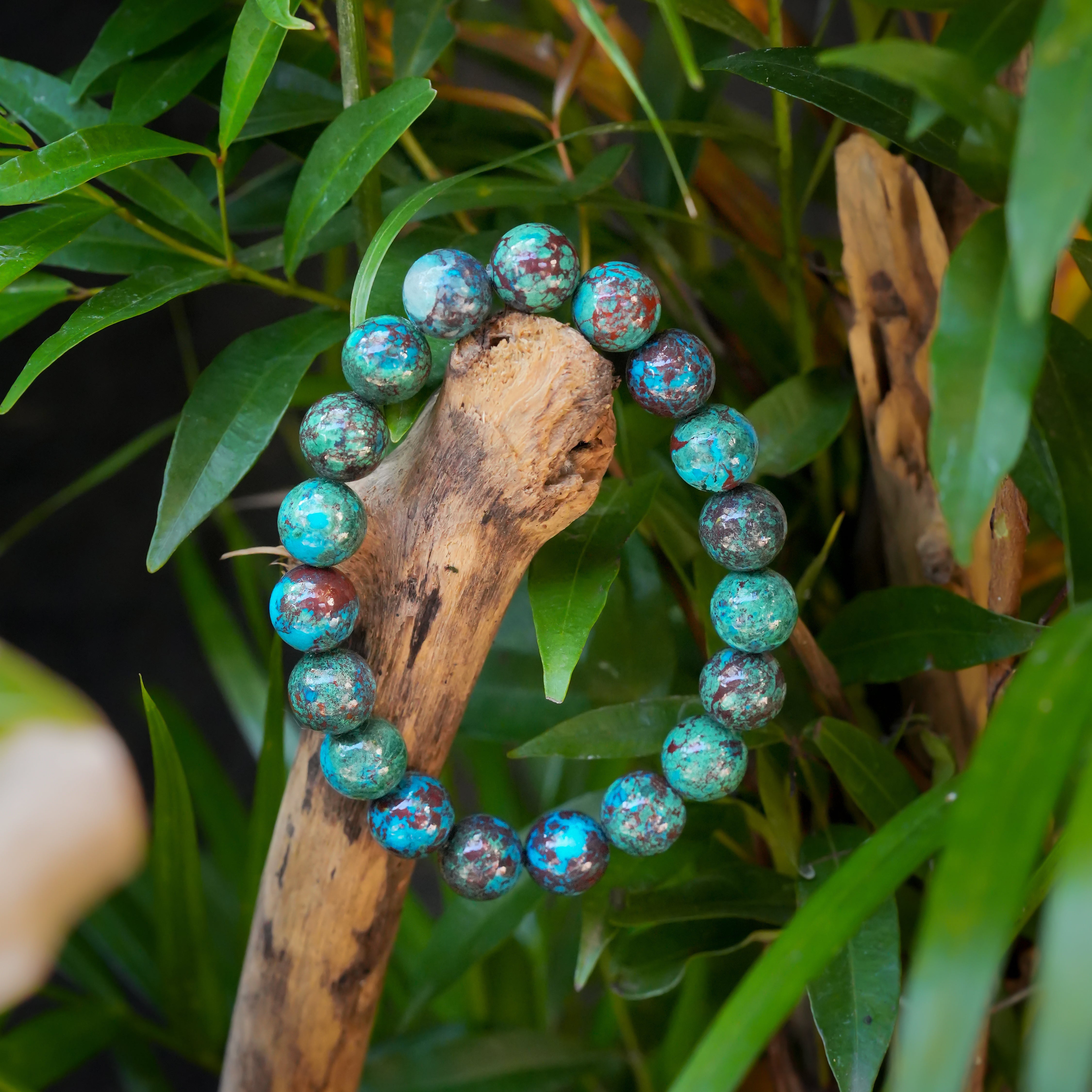 Starborn Chrysocolla Elastic Beaded Bracelet