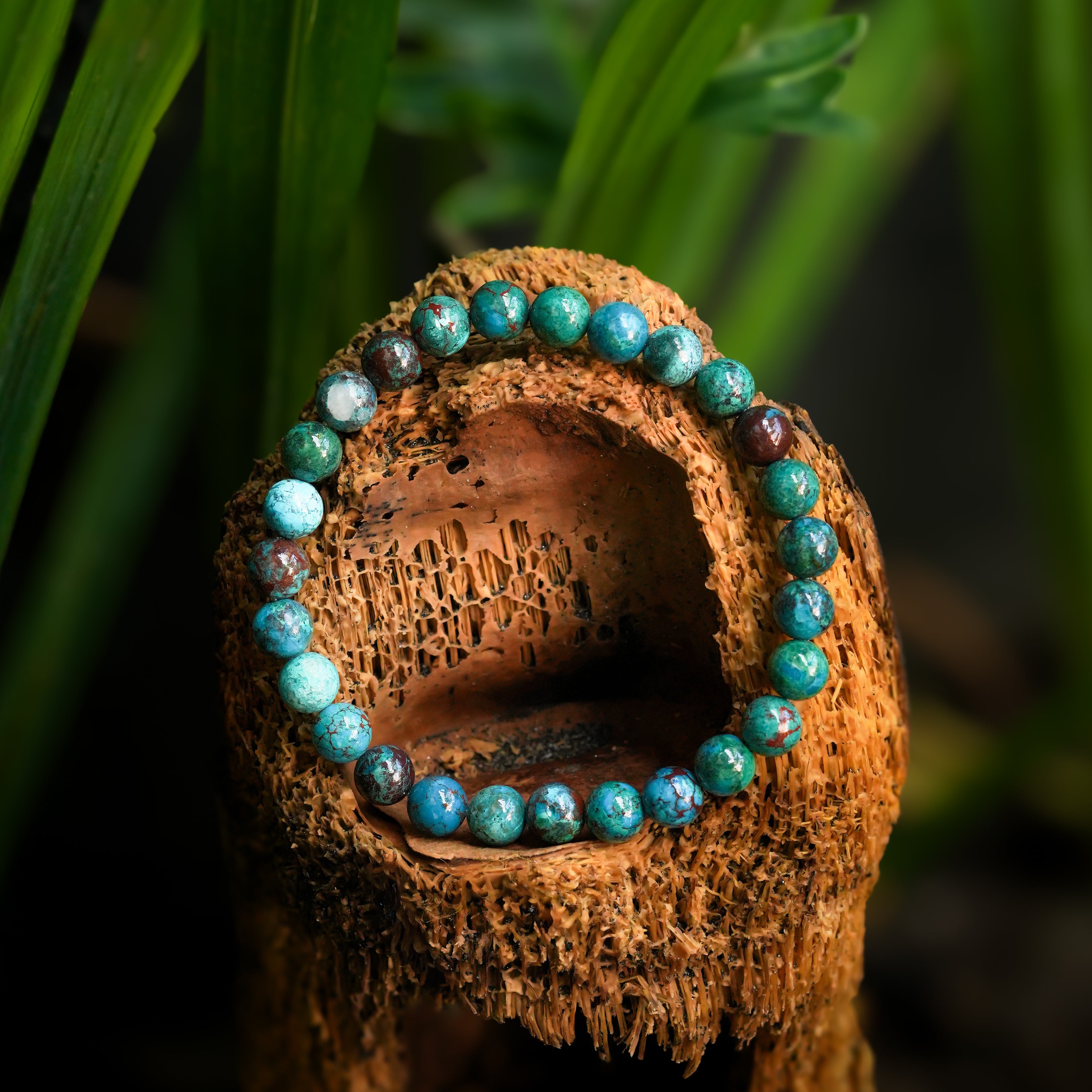 Starborn Chrysocolla Elastic Beaded Bracelet