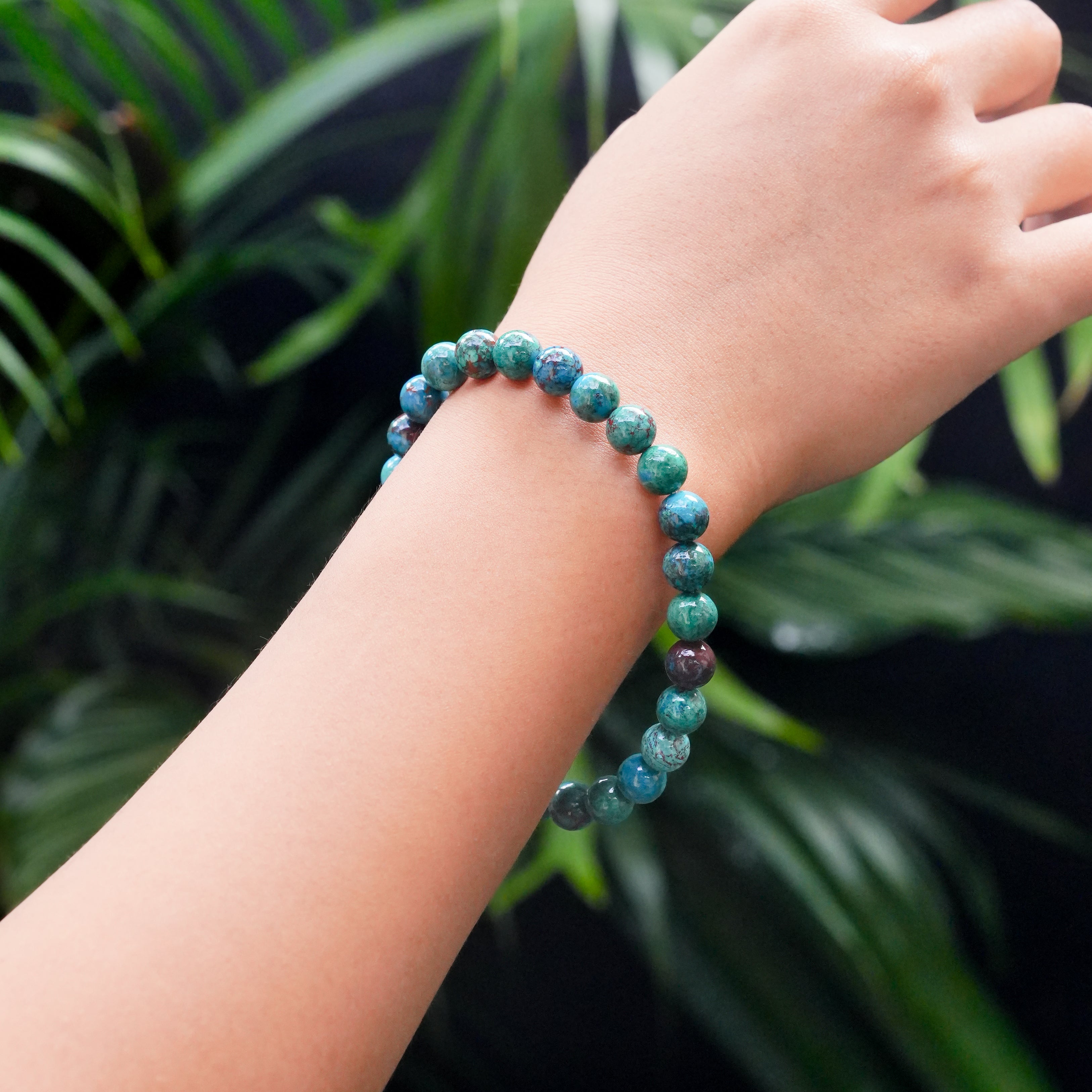 Starborn Chrysocolla Elastic Beaded Bracelet