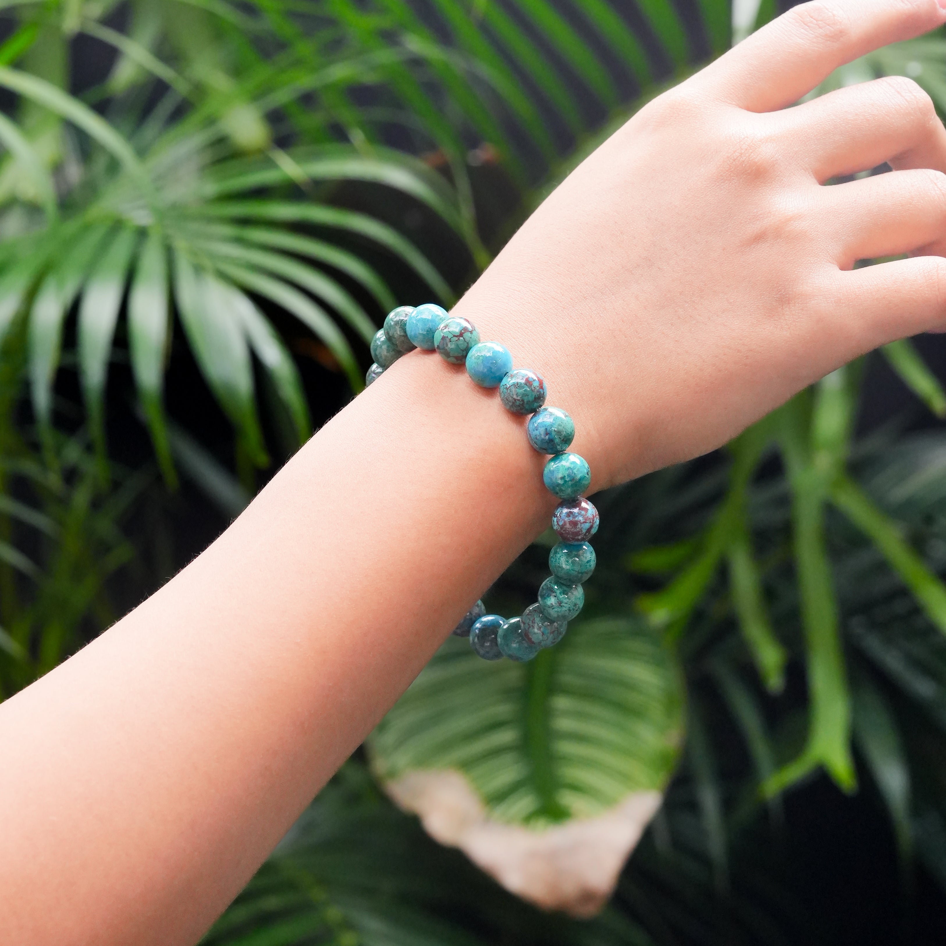 Starborn Chrysocolla Elastic Beaded Bracelet